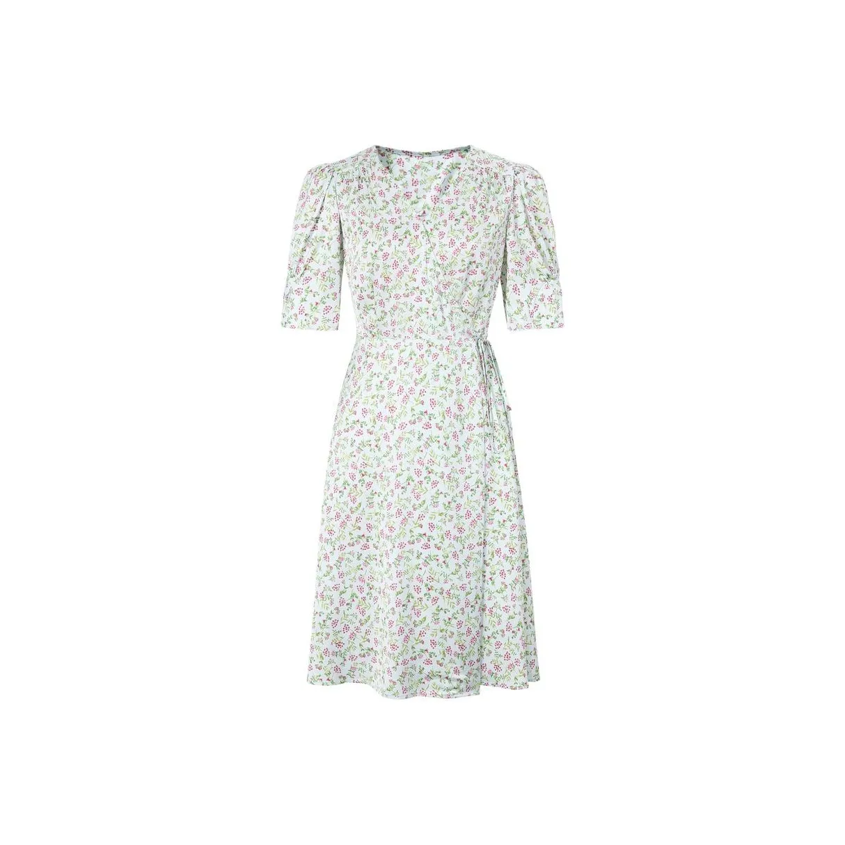 GIORZIO Короткий рукав Платье Женское Светло-зеленый Узор