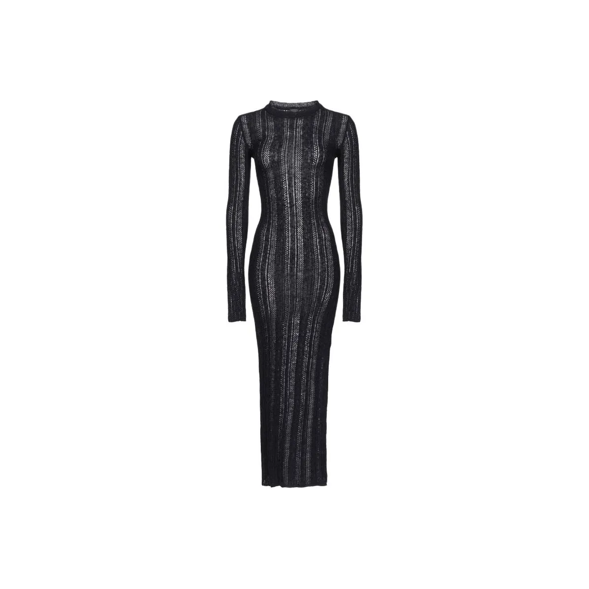 PINKO Длинное платье с длинными рукавами женское чисто черное