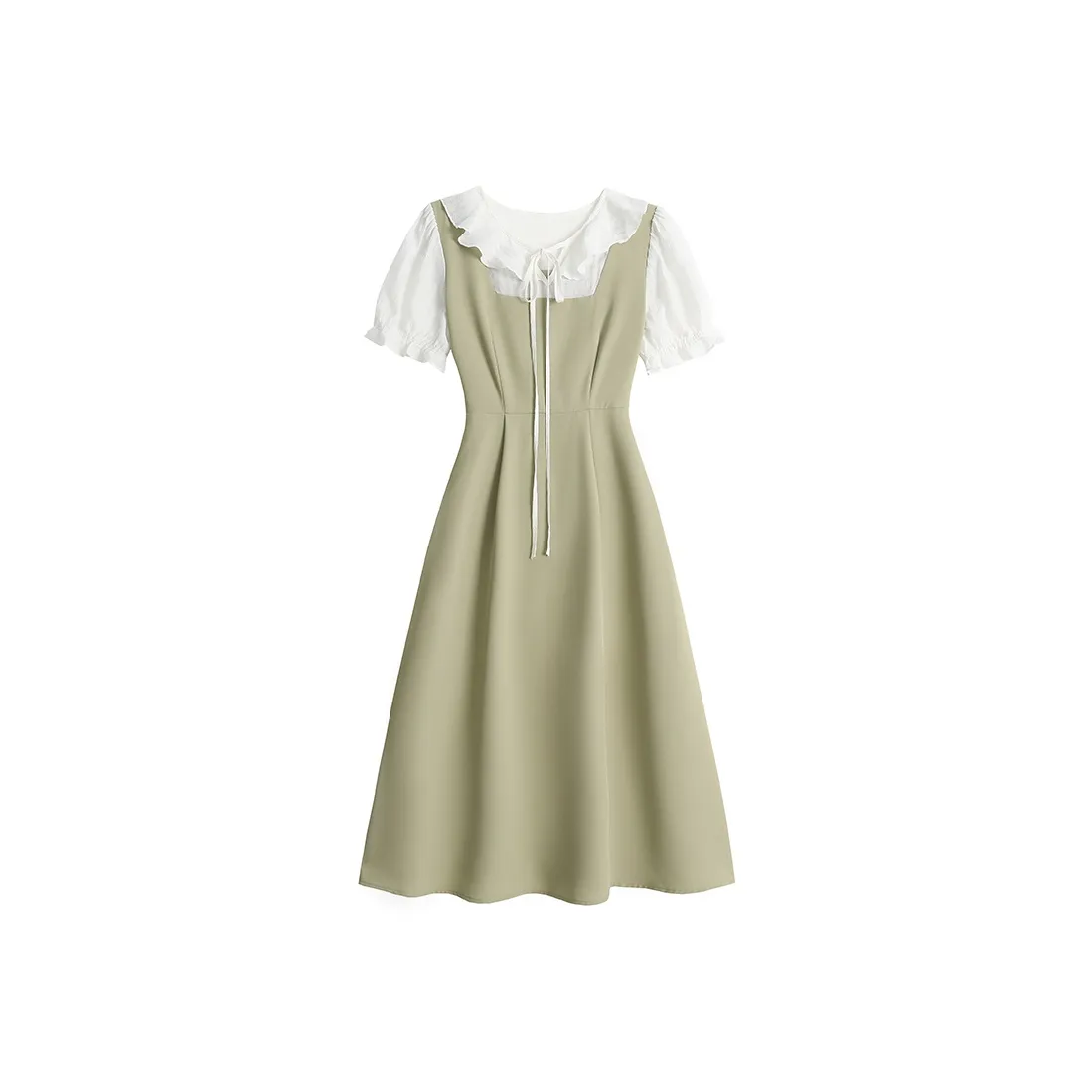 ABBY GODDESS Short Sleeved Dresses Women's Green