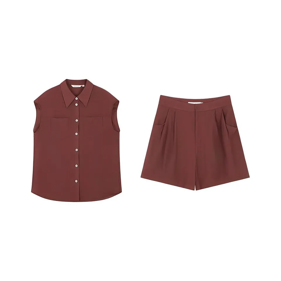 Mo Han Yi Mei Casual Suit Women's Brick Red