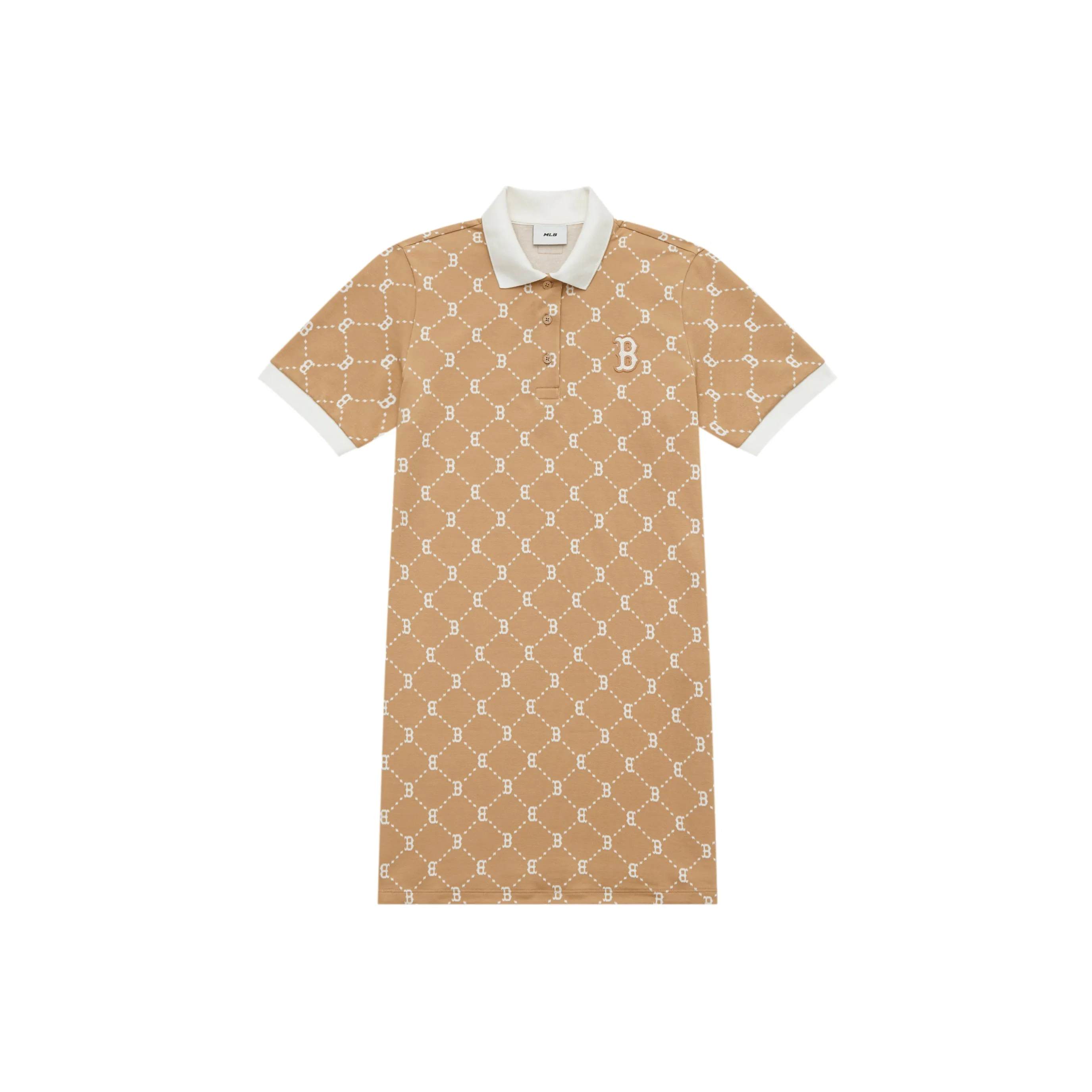 MLB Boston Red Sox SS24 Короткий рукав Платье Женское Светлый Верблюжий