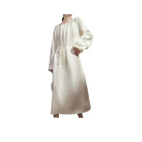 DESIGNER UNCLE Pearl White Женские Длинные Рукава Платья
