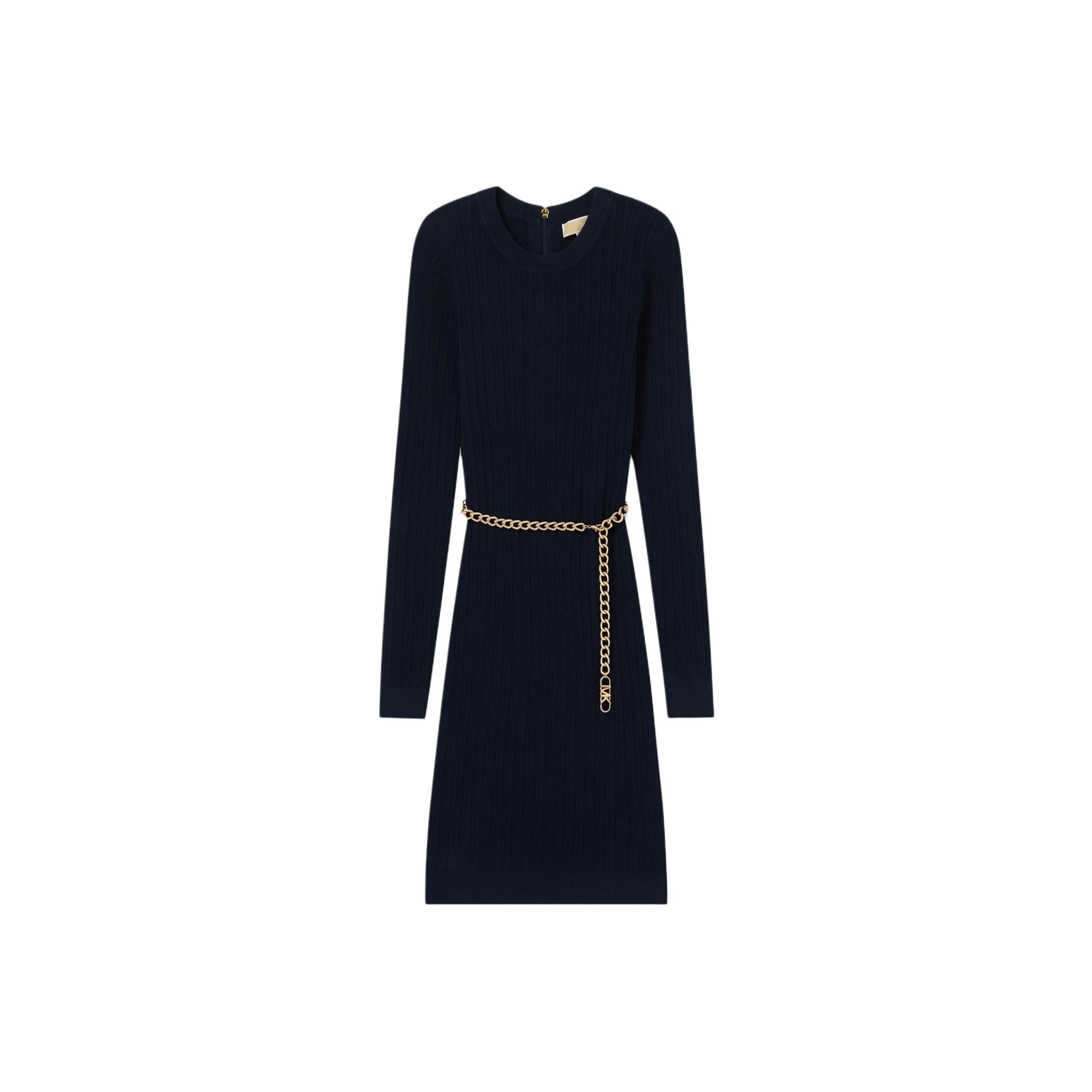 MICHAEL KORS Belted Ribbed Maxi Dress