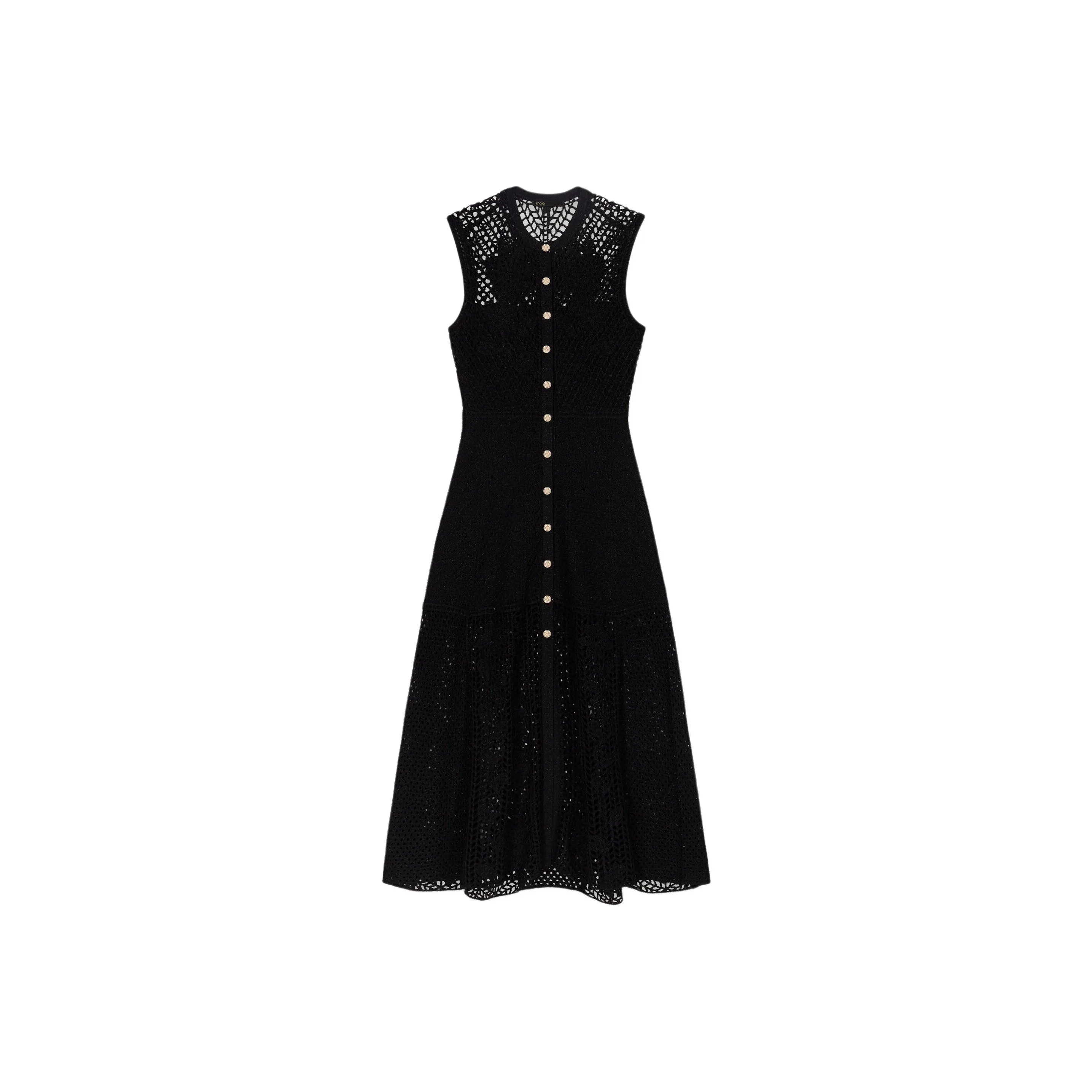 Maje Crochet knit Maxi Dress