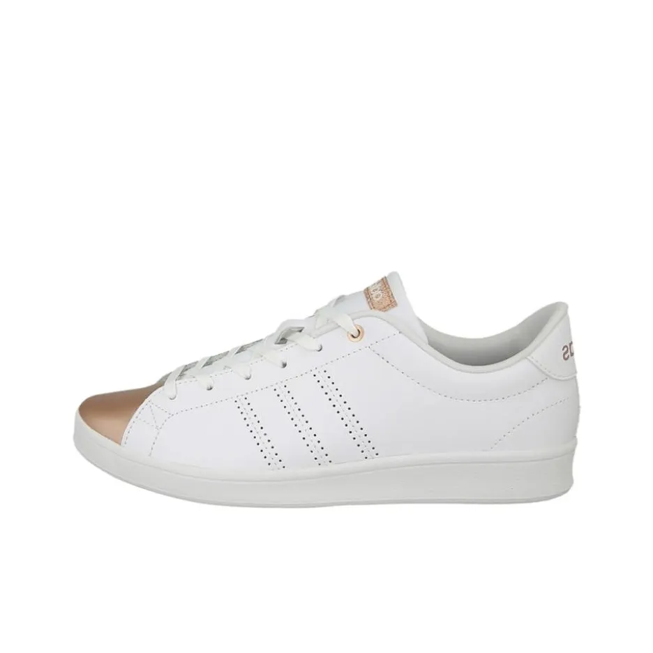 Adidas Advantage Anti Slip Wear Resistant Low Top Skateboard Shoes Women's White