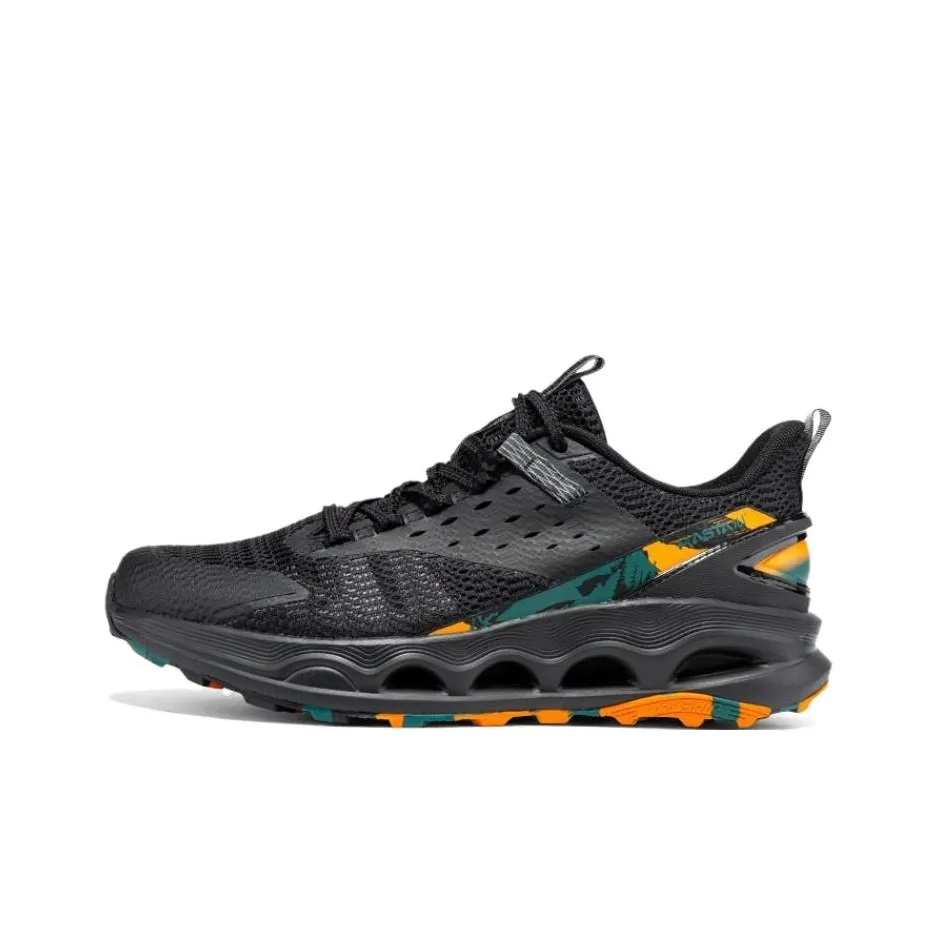 361° Slip-resistant Abrasion-resistant Low Top Hiking Shoes Men's Black Orange