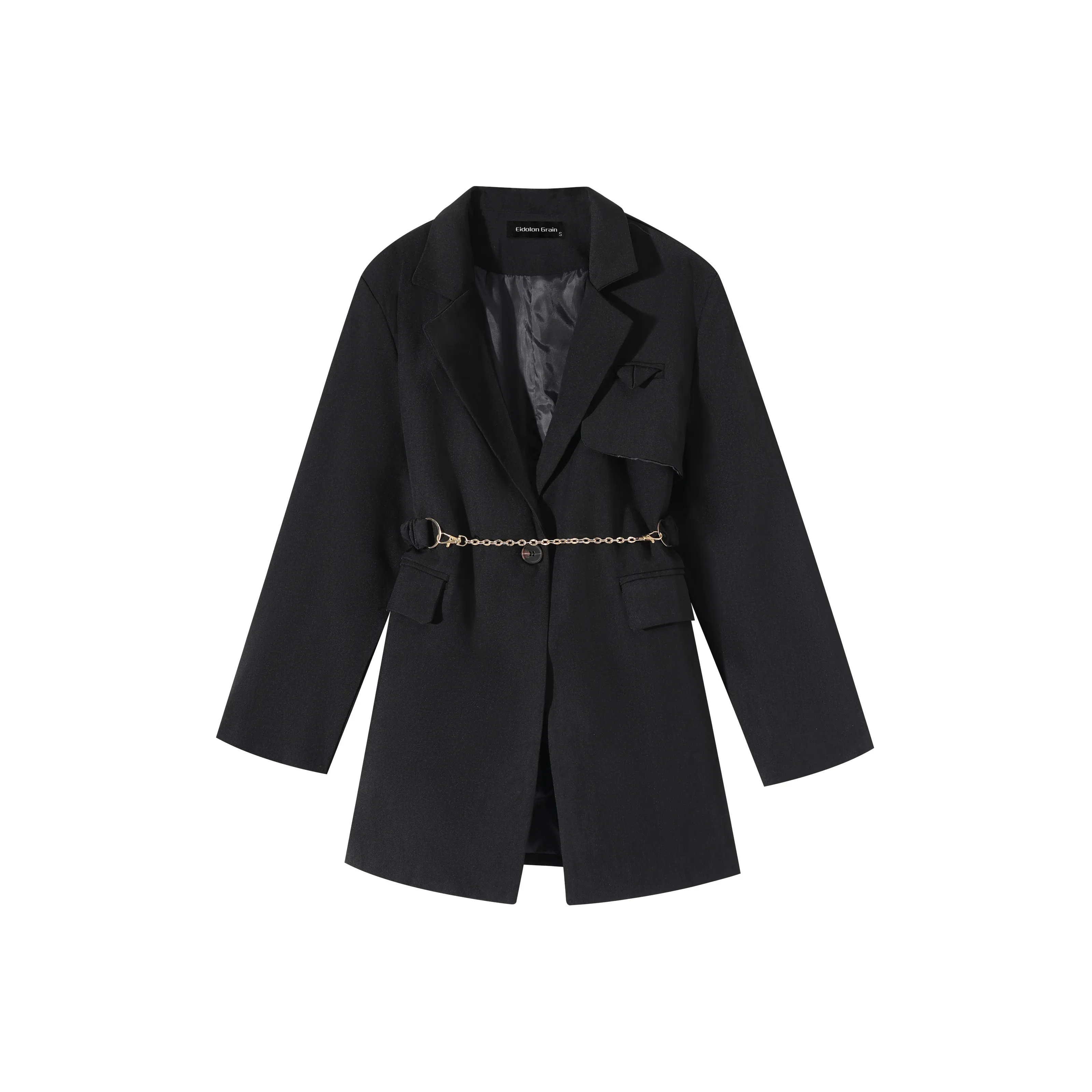 EIDOLON GRAIN Длинное платье с длинными рукавами женское