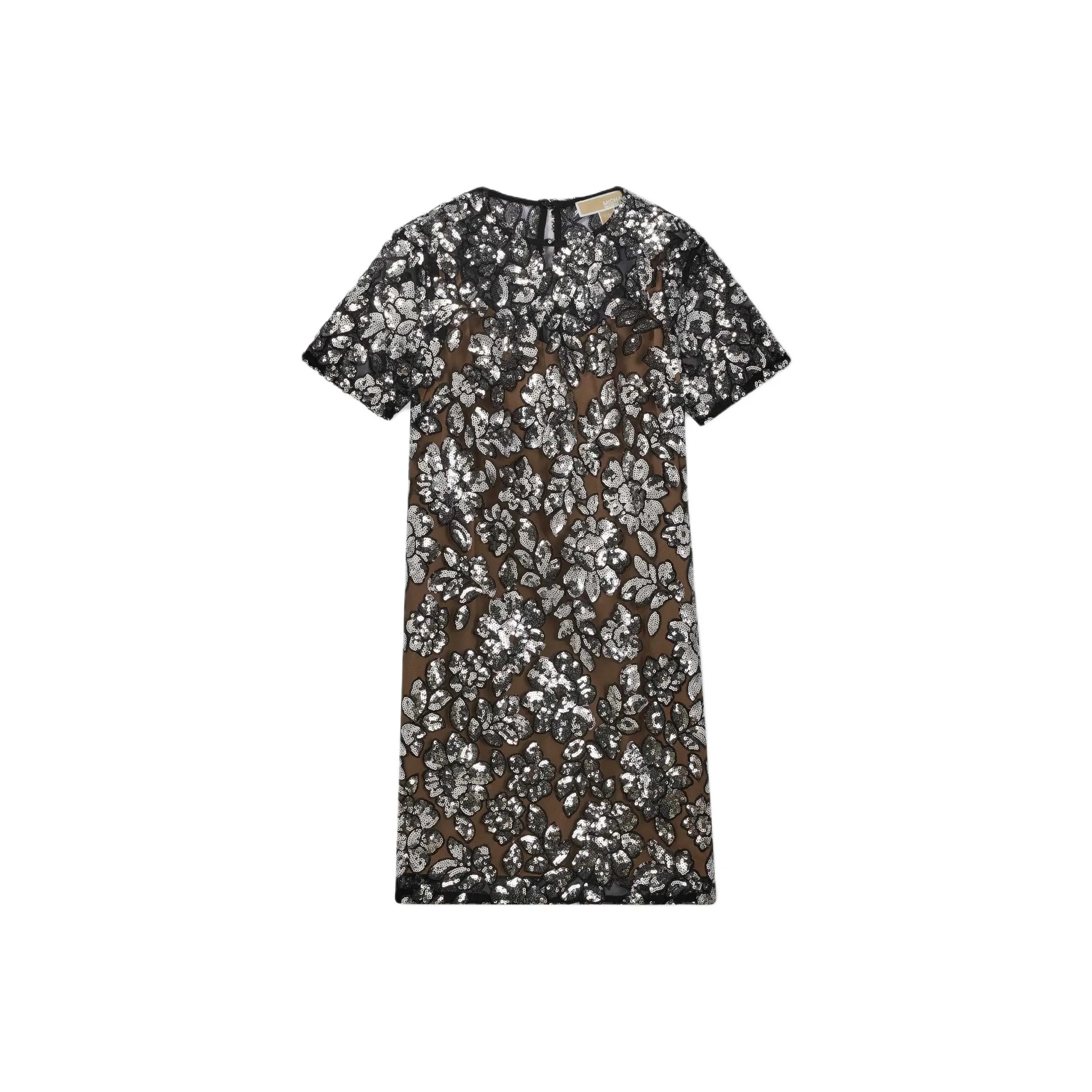 MICHAEL KORS Короткий рукав Платье Женское Серебристое