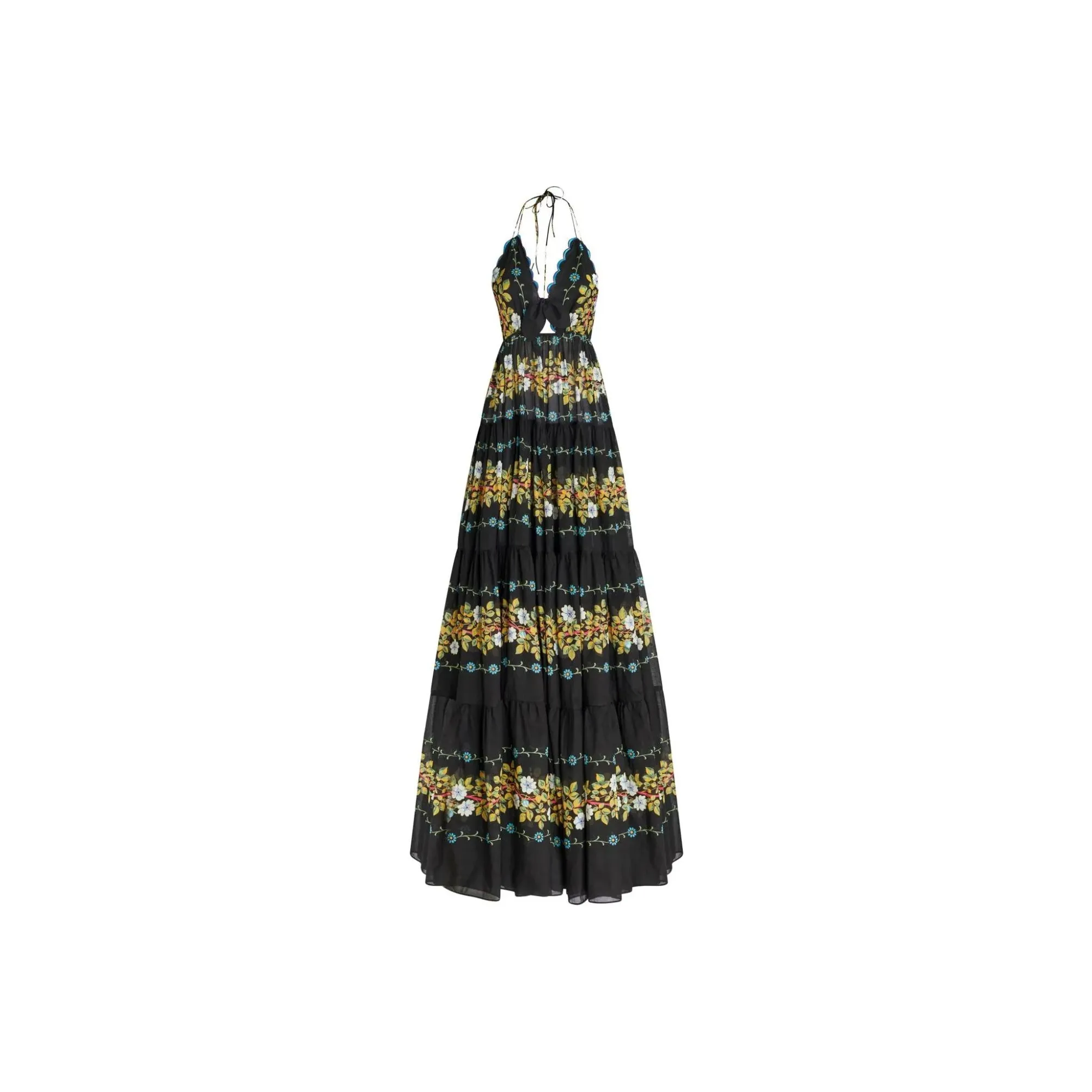 ETRO Open Back Floral Cotton Maxi Dress
