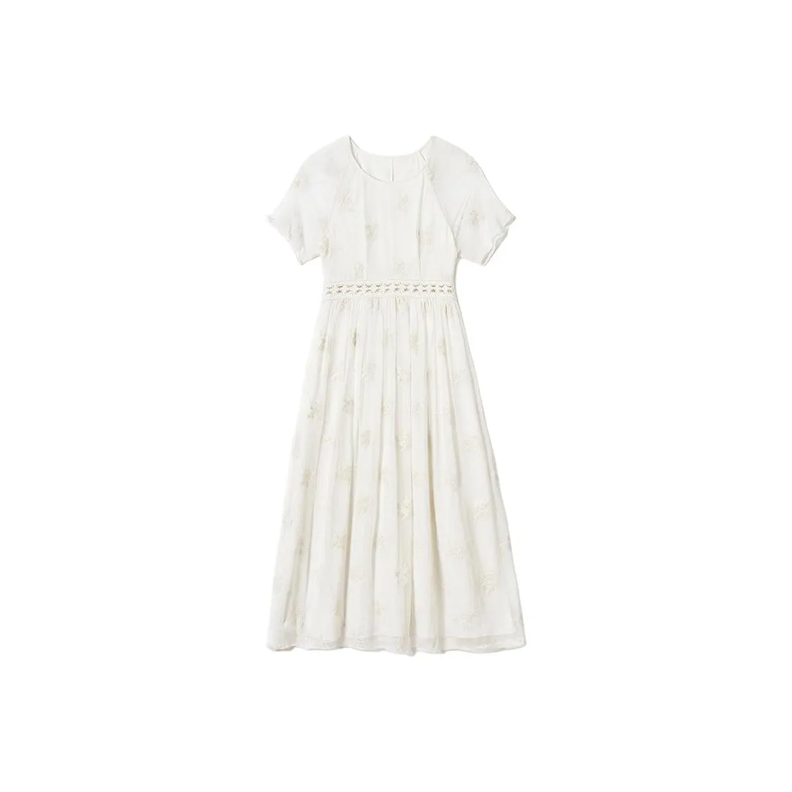 SNOWFORTE Short Sleeved Dresses Women's Sea Salt White