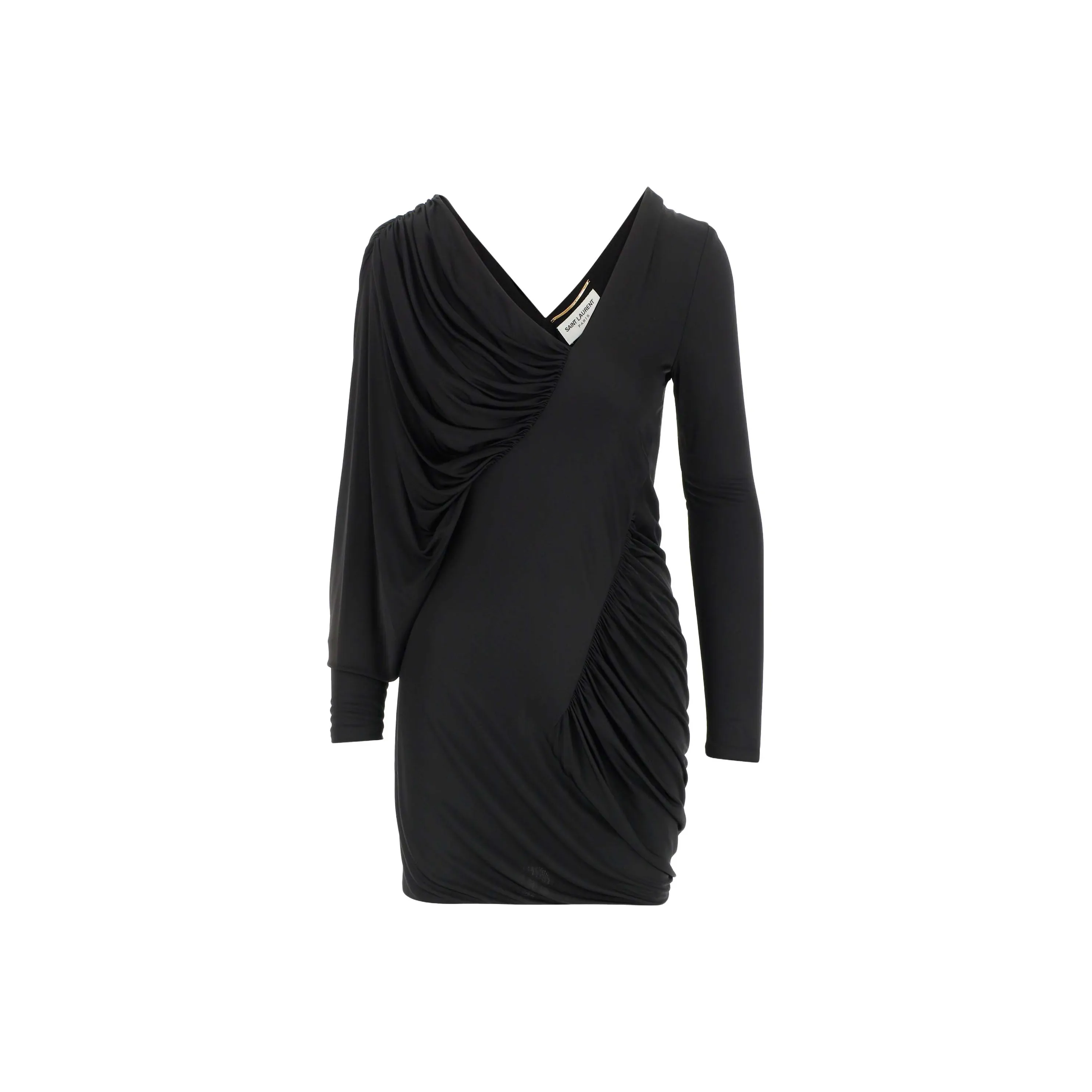SAINT LAURENT Draped Mini Dress