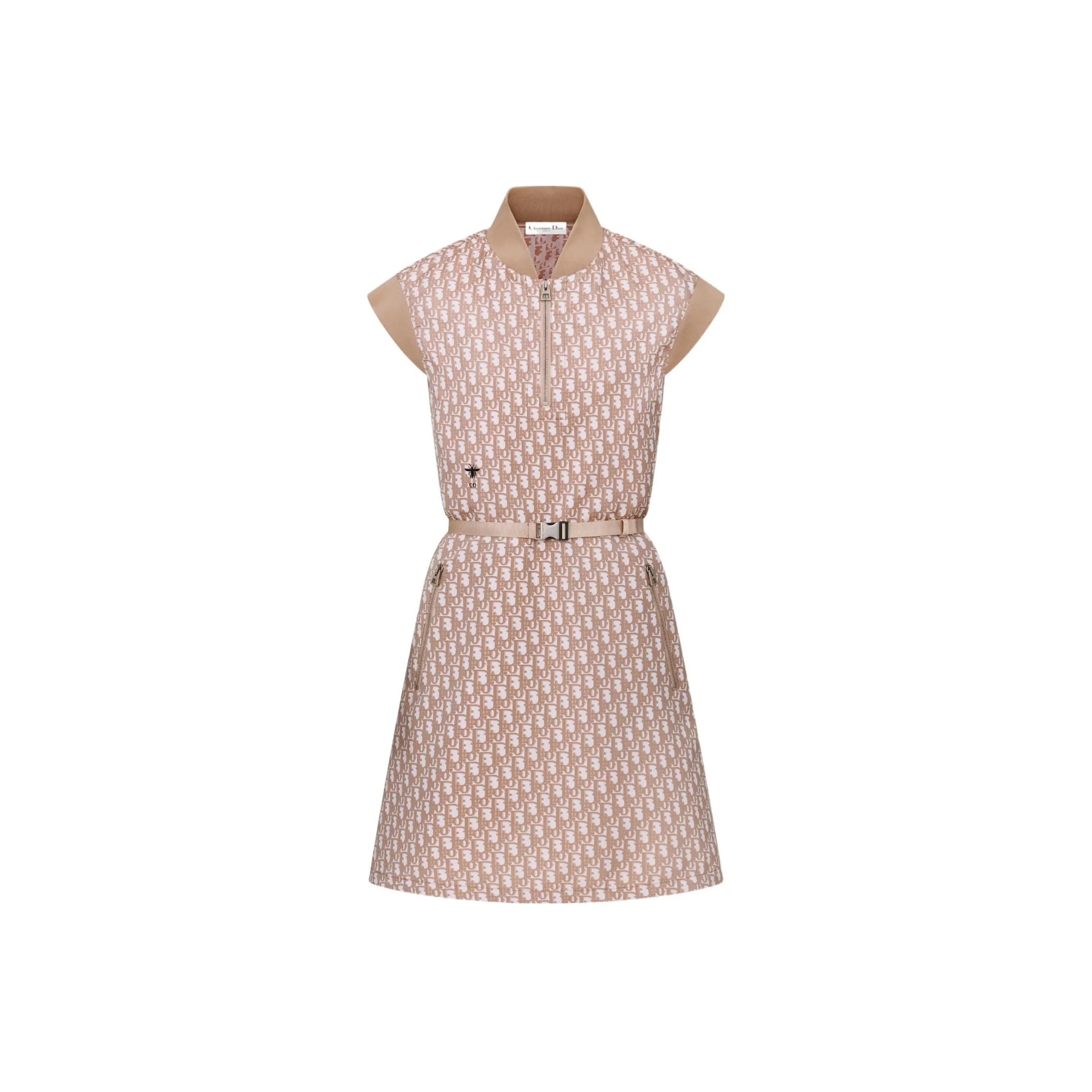 DIOR SS24 Sleeveless Dress Women's Peach Pink