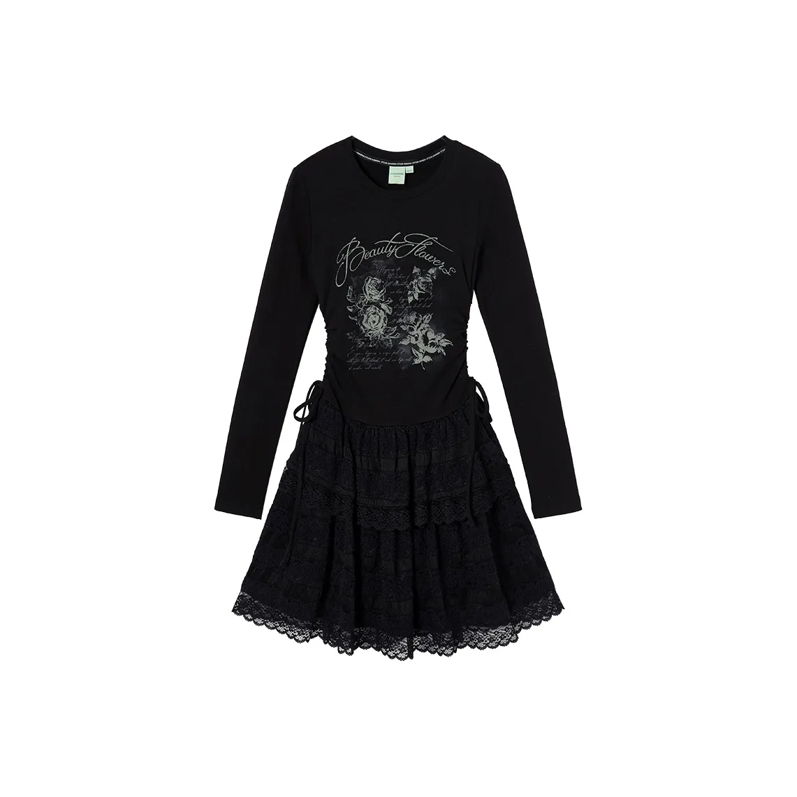 EPTISON WOMAN Длинное платье с длинными рукавами женское черное