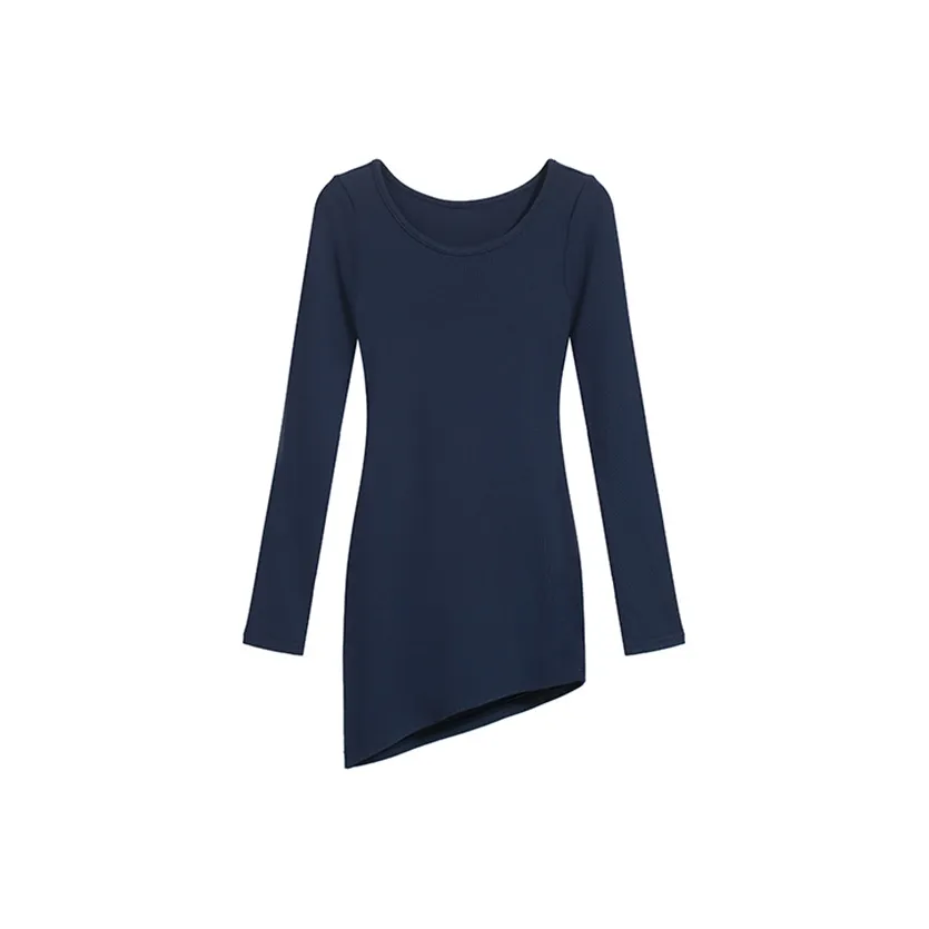 ARIADNAW STUDIO Длинное платье с длинными рукавами женское темно-синий