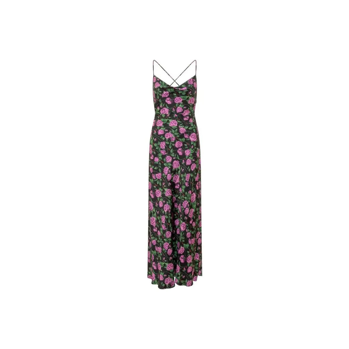 CHIARA FERRAGNI Rose Printed Open Back Dress