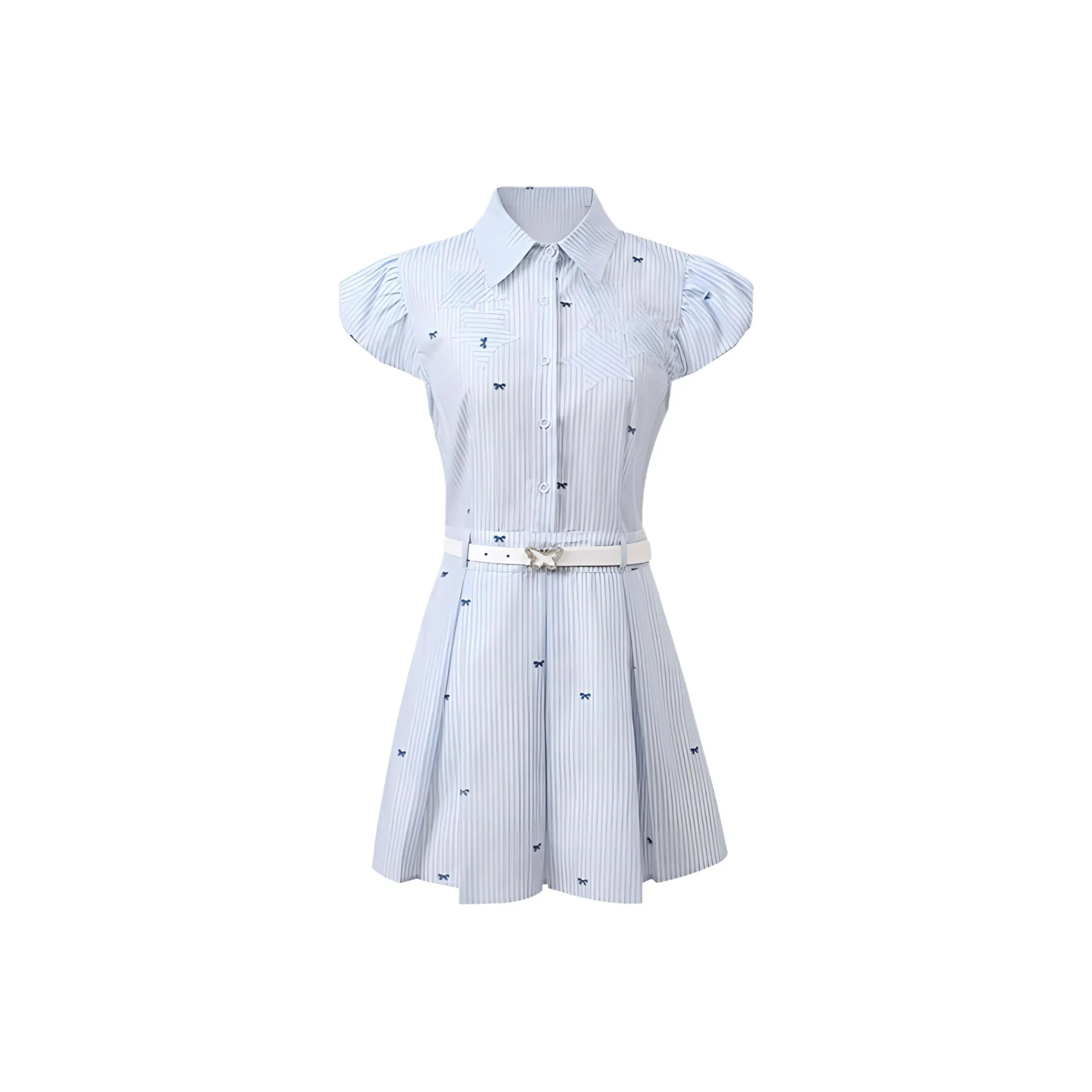 Nooidea Official Короткий рукав Платье Женское Синий