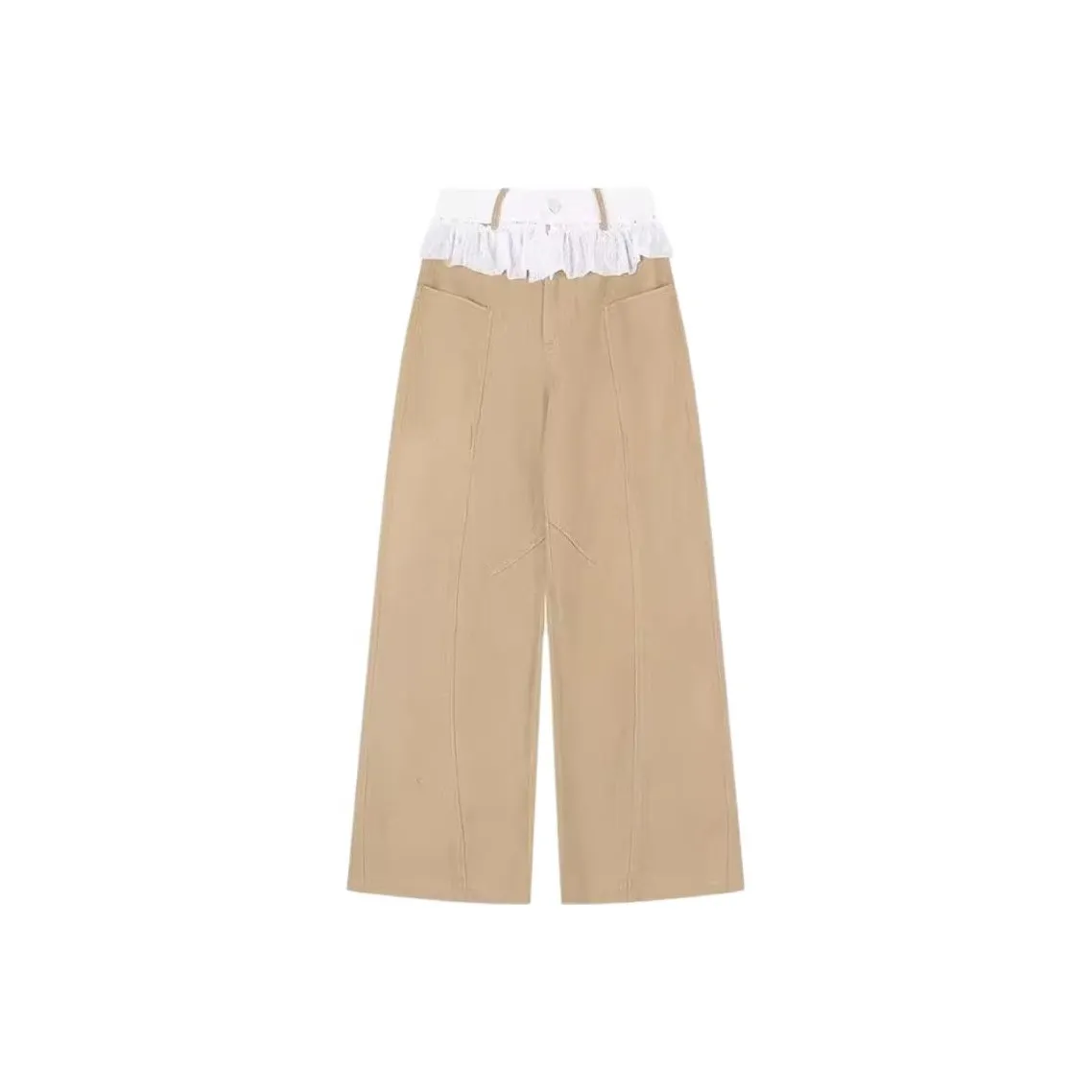 Mu Qingqing Джинсы Унисекс Темно-хаки