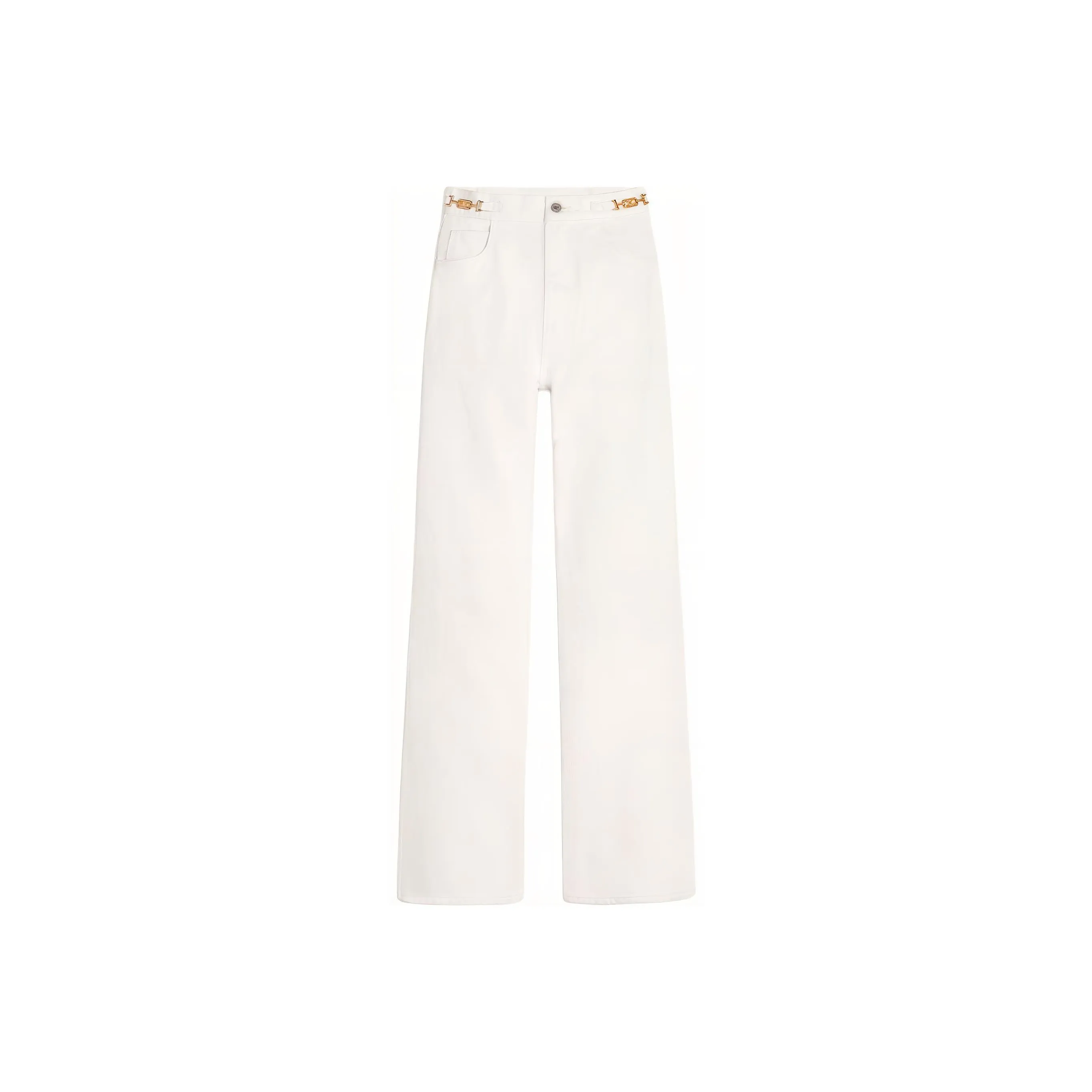 CELINE Jane Flared Jeans In Optic White Wash Denim