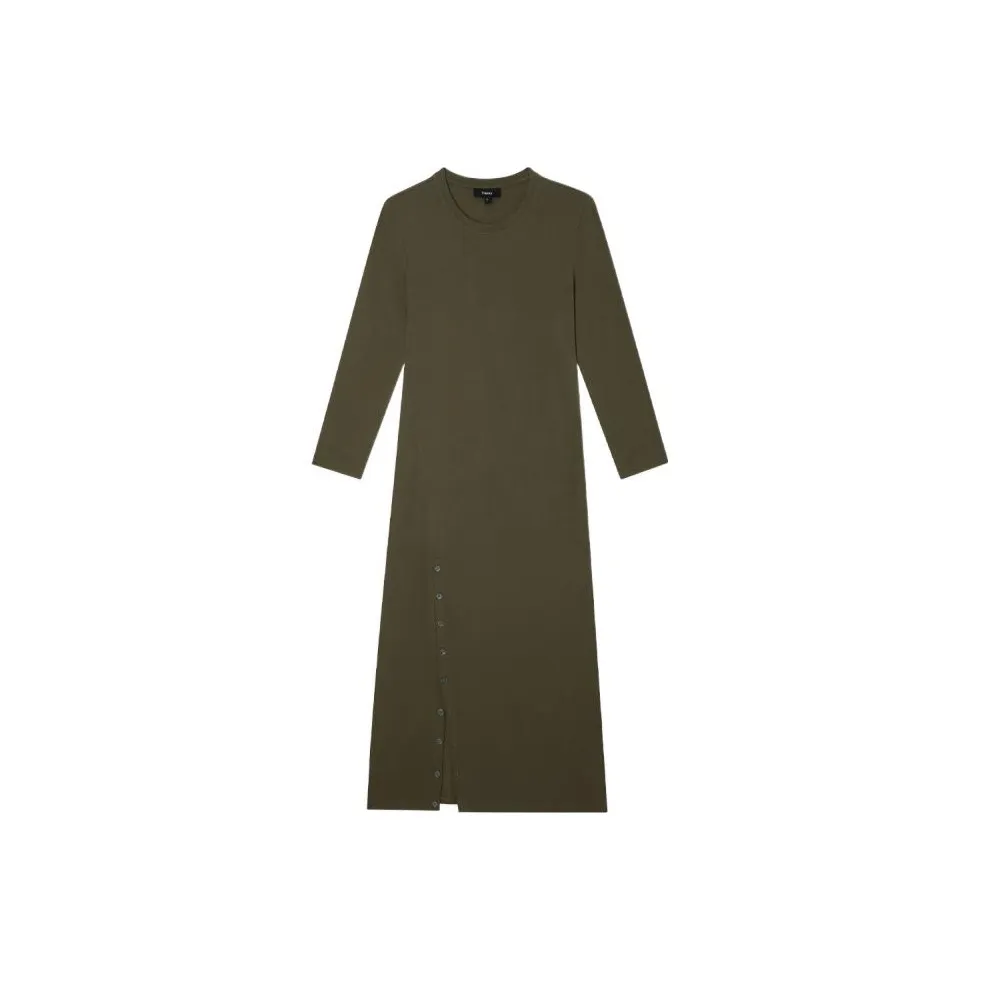 Theory Светло-янтарный Женские Длинные Платья с Рукавами