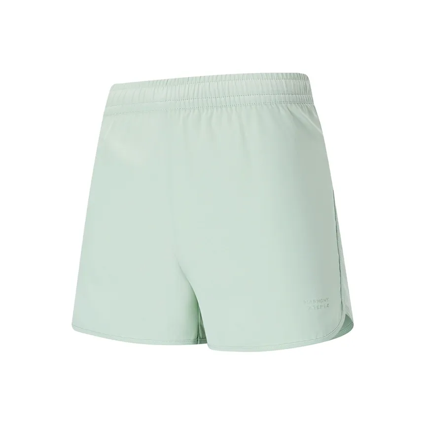 XTEP ZONGXUNXILIE Бег Шорты Женские Ледяной Вода Зеленый