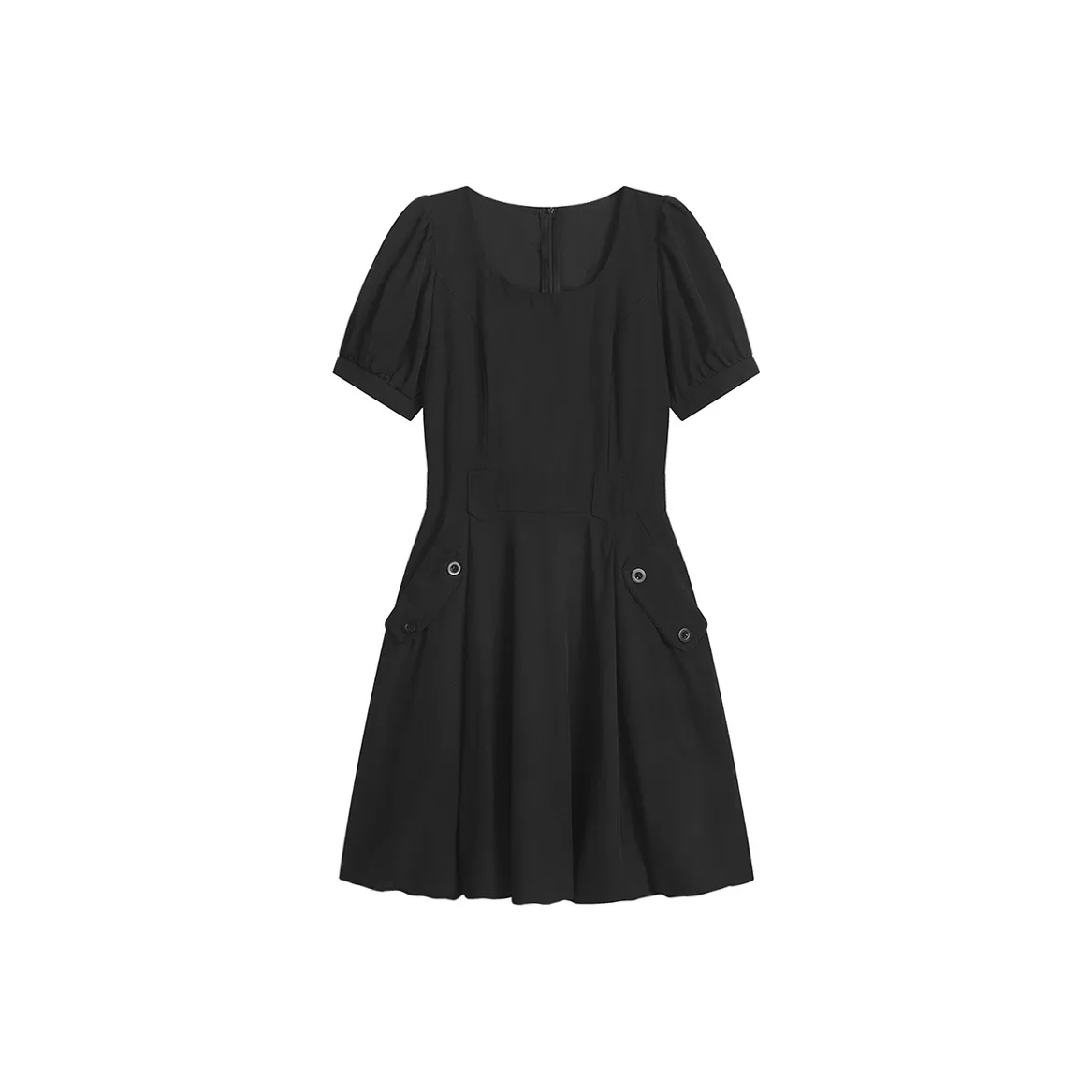 мм Короткий рукав Платье Женское Черное