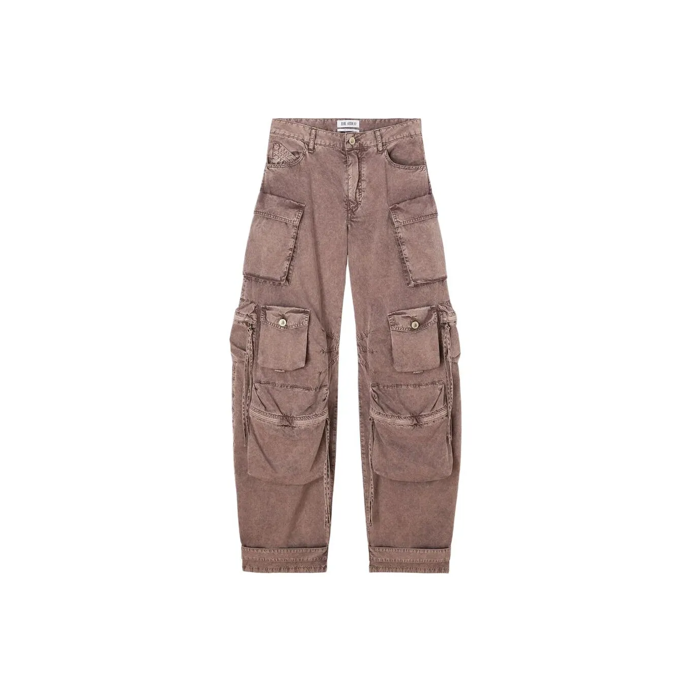 The Attico Wide Leg Cargo Pant 'Washed Mauve'
