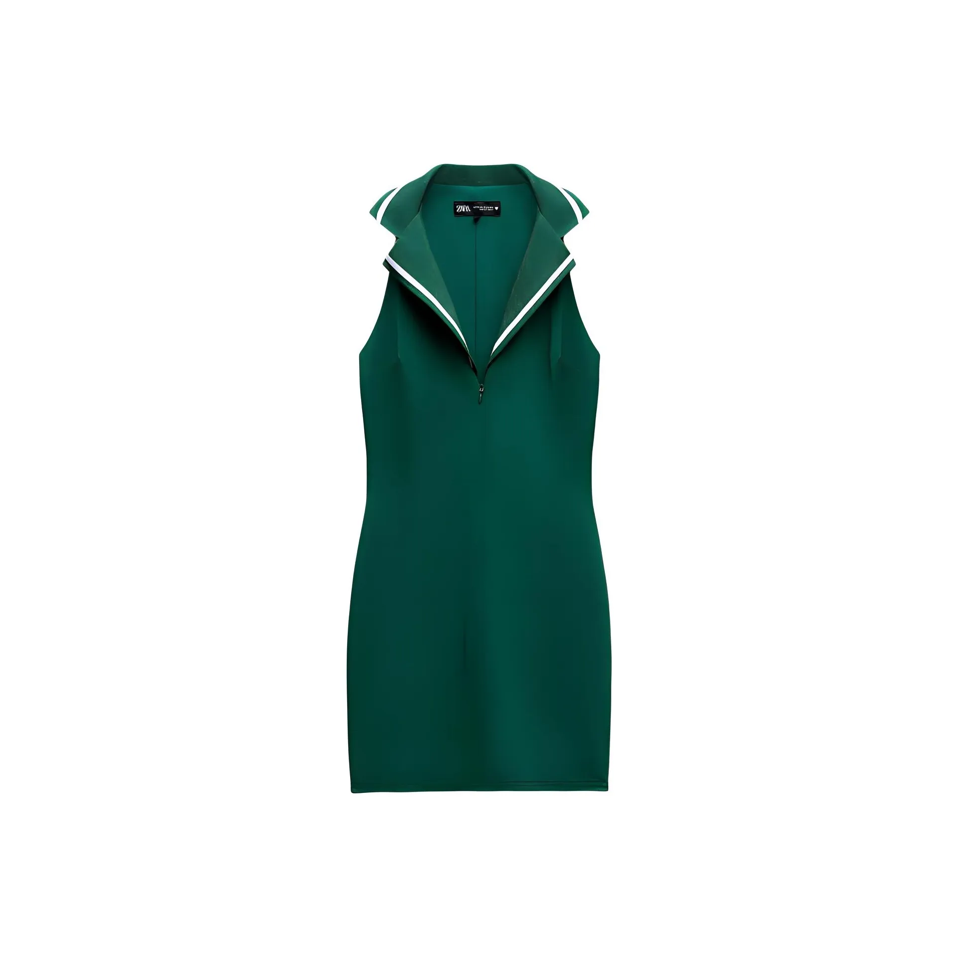 ZARA Sleeveless Dress Women's Dark Green