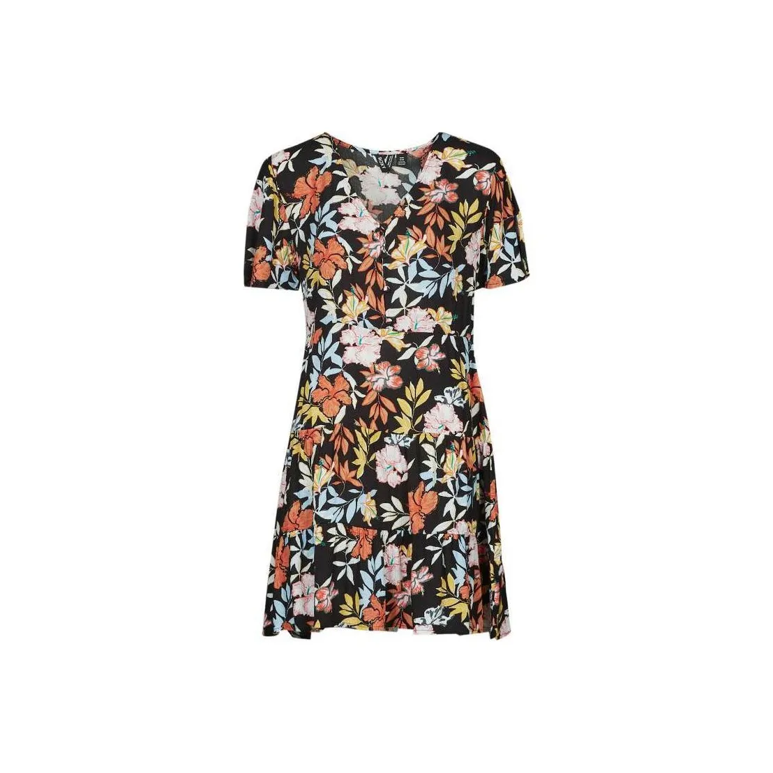 ROXY Short Sleeved Dress Women's Black