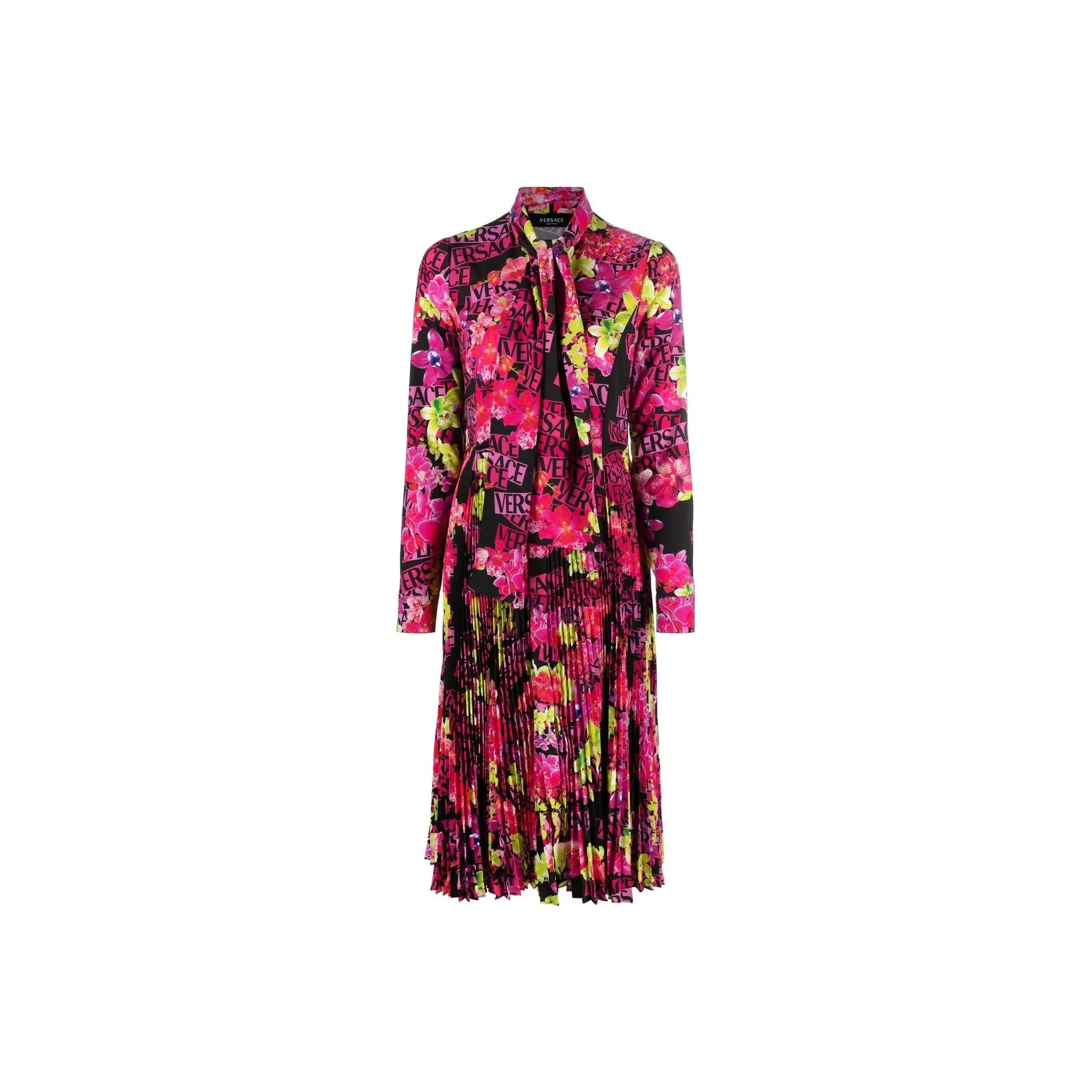 VERSACE Allover Floral Printed Midi Dress