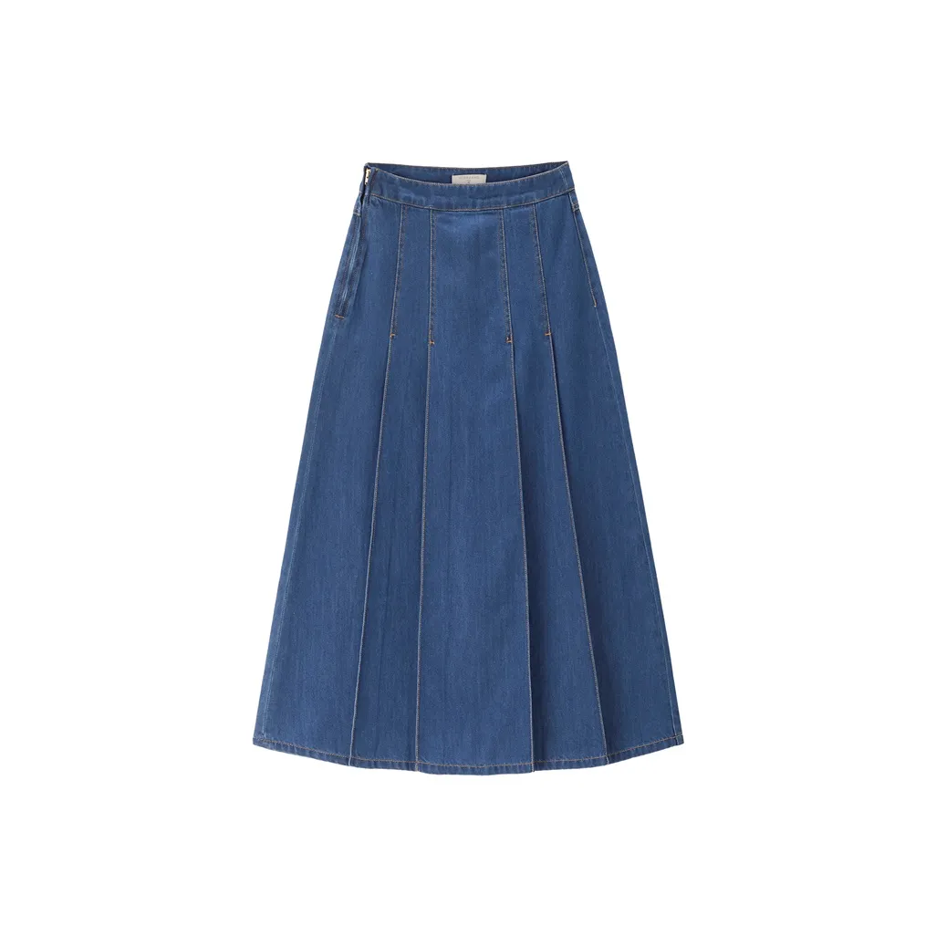 Giordano Denim Длинная Юбка Женская 62 Средний Синий