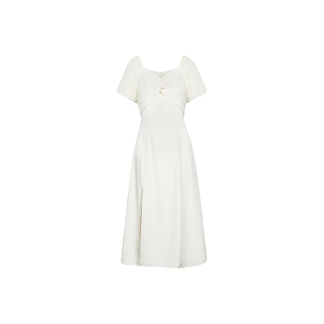 MeetMetro Короткий рукав Платье Женское Экрю