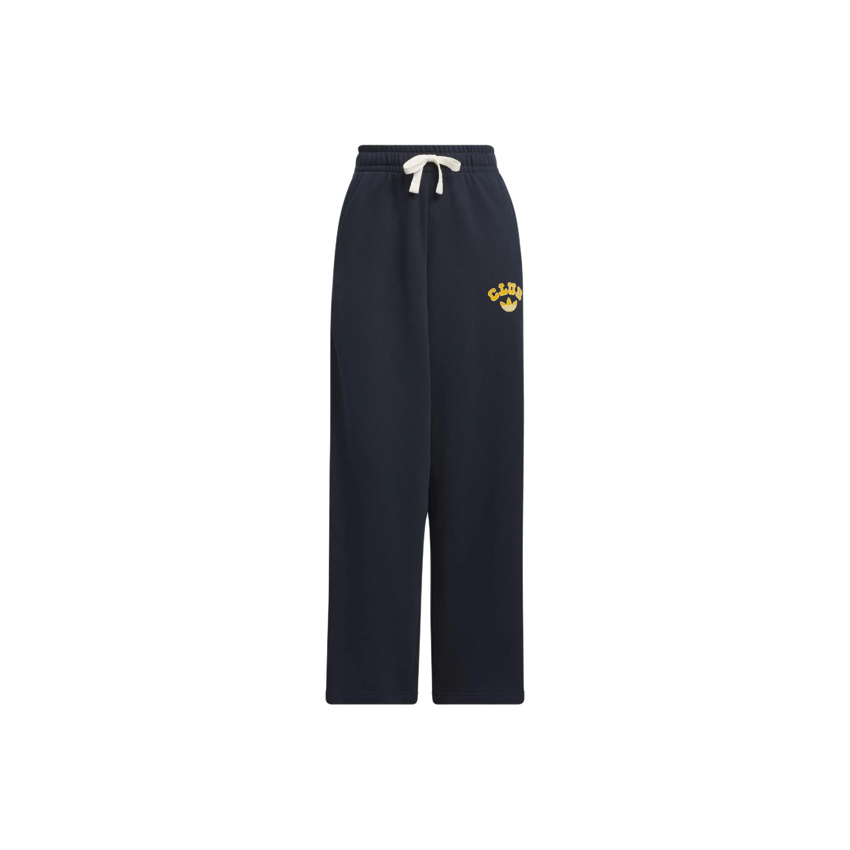 Adidas Originals COLLEGIATE WIDE LEG SWEAT JOGGERS Knitted Sports Pants Women's Dark Navy Blue