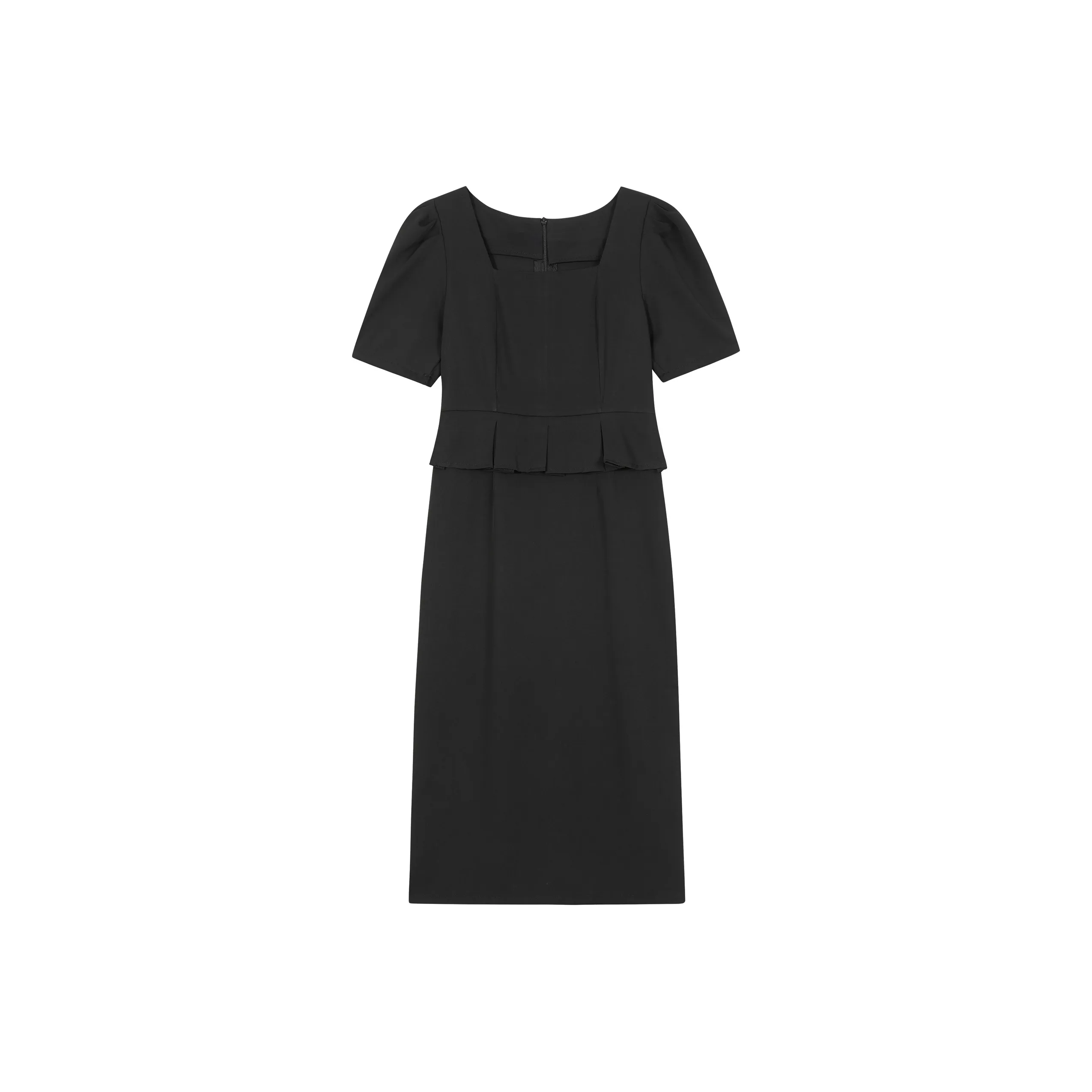 EIDOLON GRAIN Black Женские Короткие Платья с Рукавами