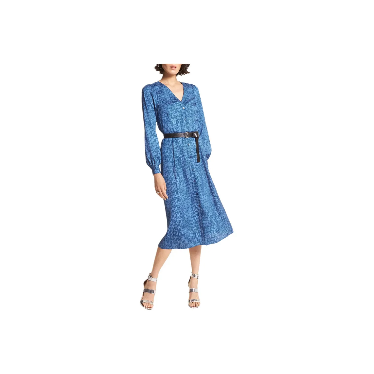 MICHAEL KORS SS23 Long Sleeved Dresses Women's Blue
