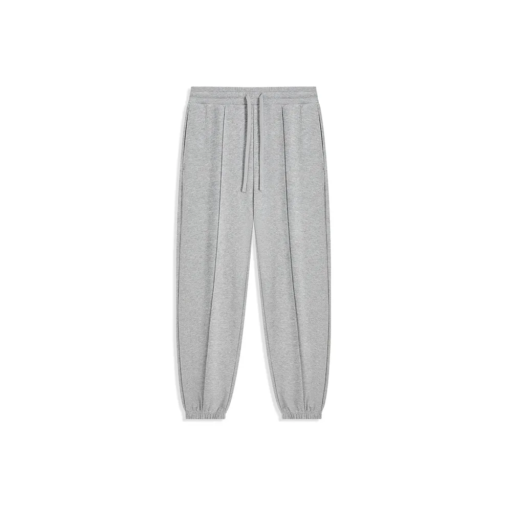 XTEP Little C Pants Knitted Sports Pants Fleece Lined Women's Light Heather Gray