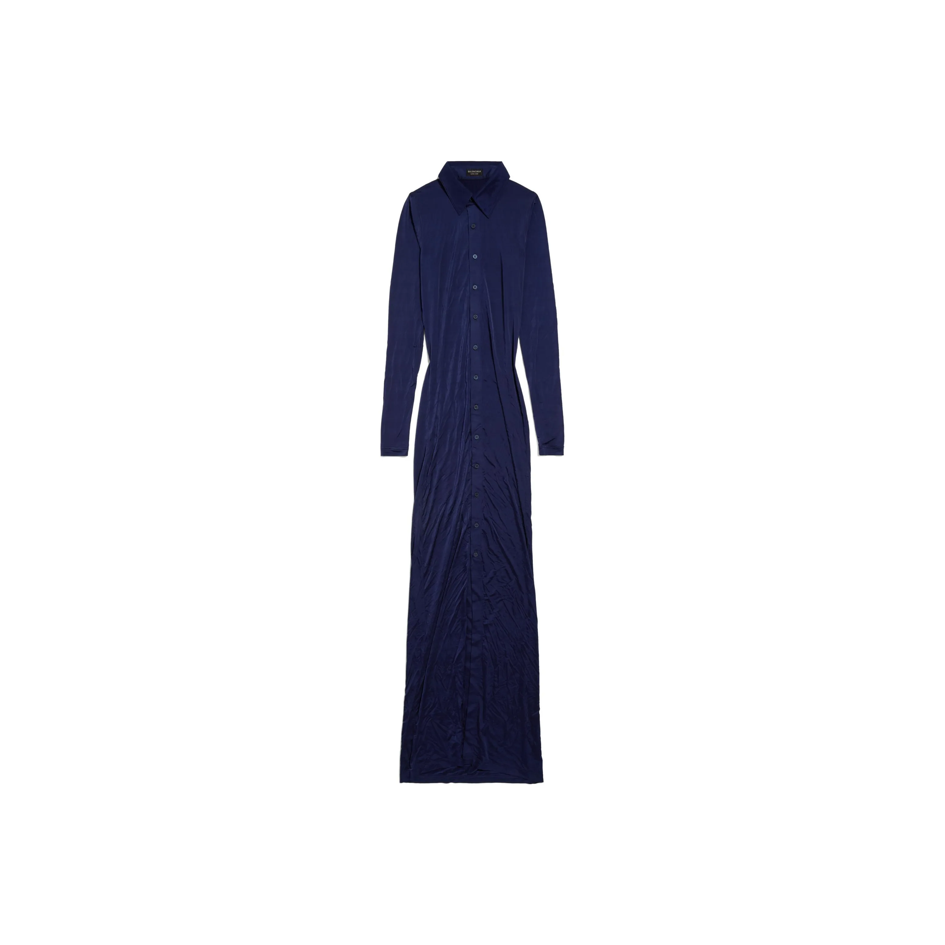 Balenciaga SS25 Long Sleeved Dresses Regular Fit Women's Marine Blue