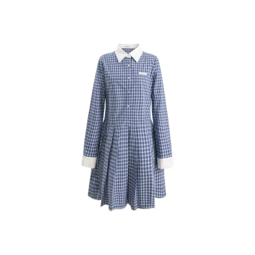 Unifree Blue Женские Длинные Рукава Платья