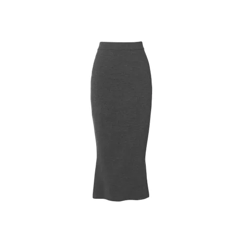Cashmere In Love Эбеновый Серый Женские Вязаные Длинные Юбки