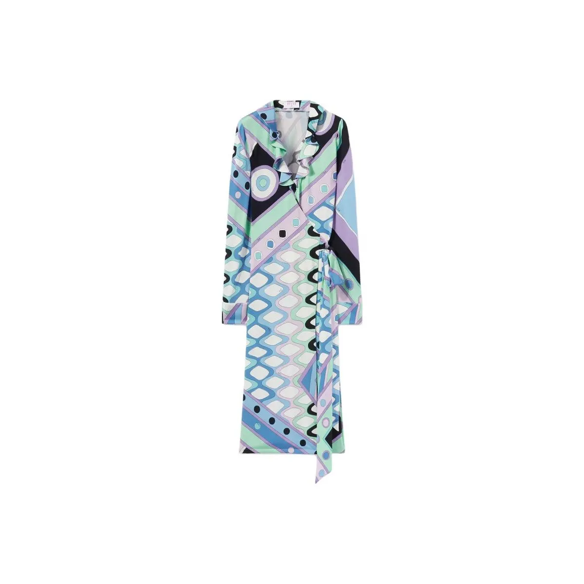 Pucci Geometric Wrap Midi Dress