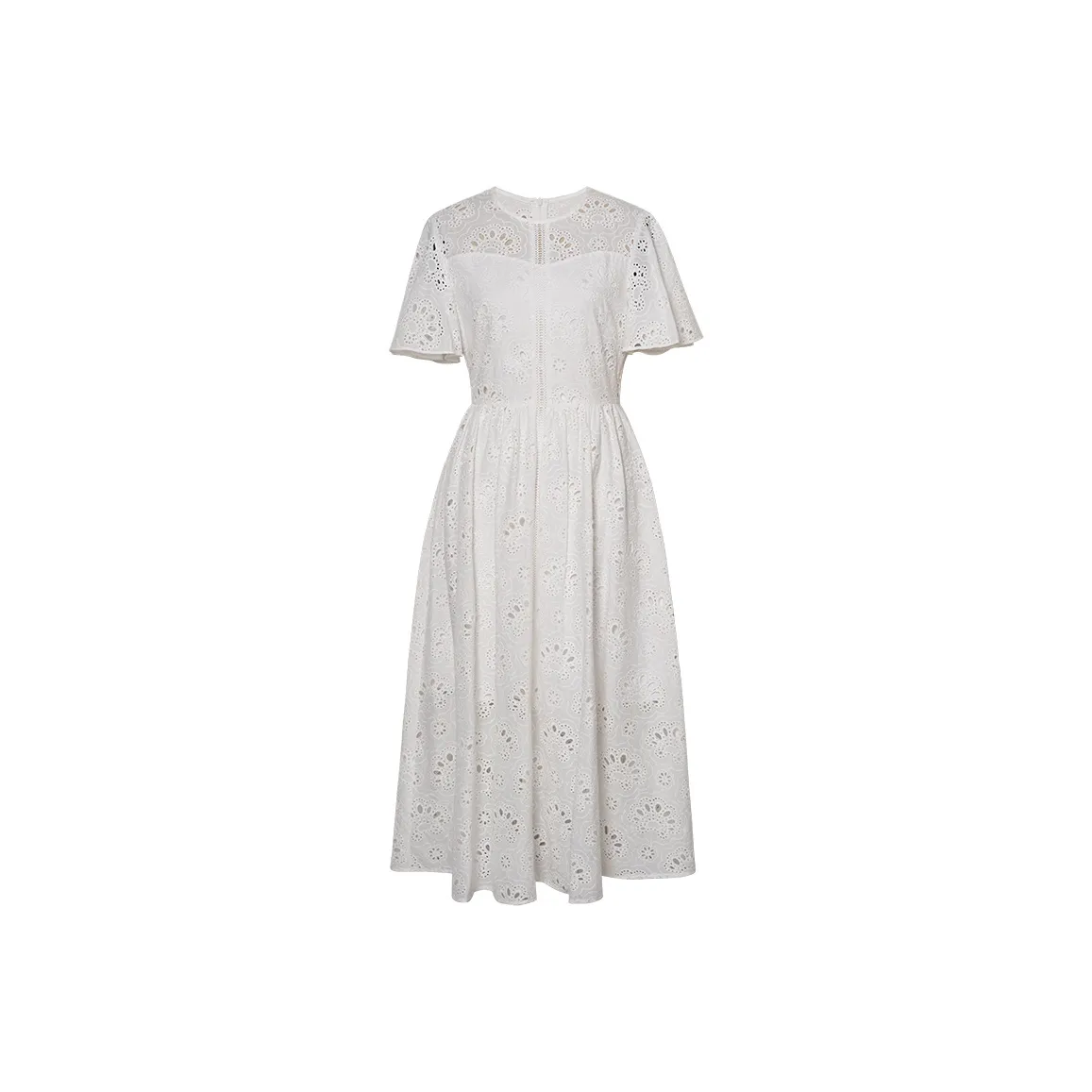 ROEYSHOUSE Короткий рукав Платье Женское Белое