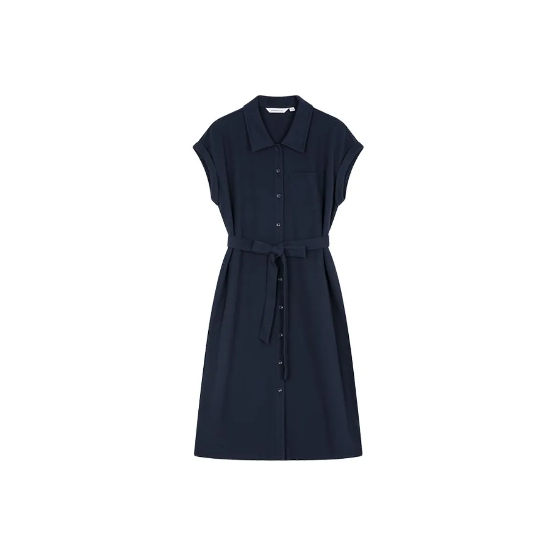 Mo Han Yi Mei Short Sleeved Dress Women's Navy Blue