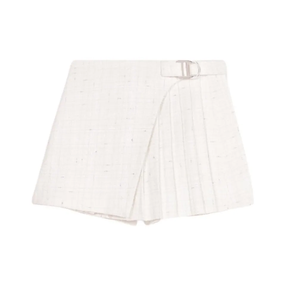 Maje Tweed Pleated Mini Skirt