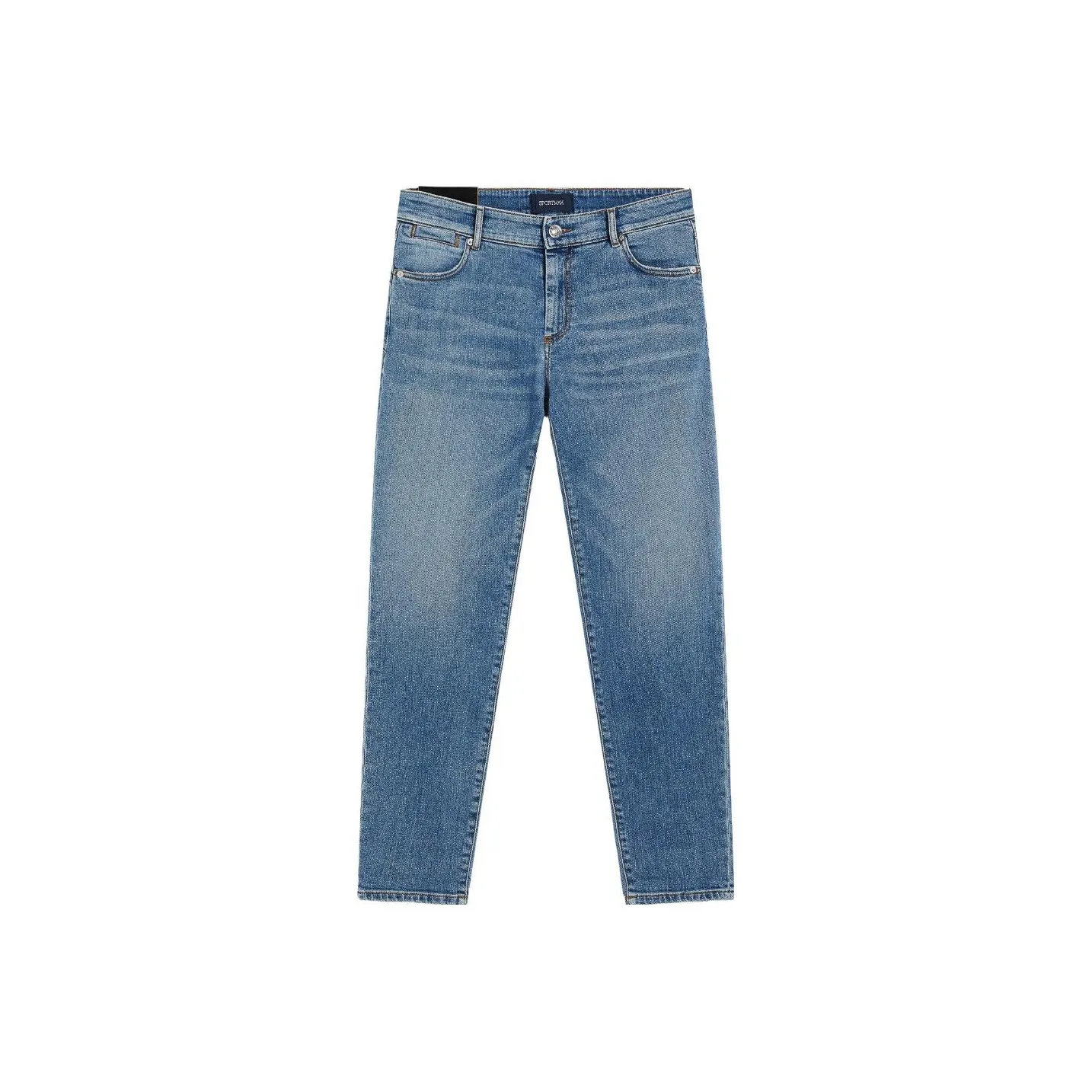 MaxMara Luchino Collection Low Waisted Cigarette Denim Jeans Women's Blue