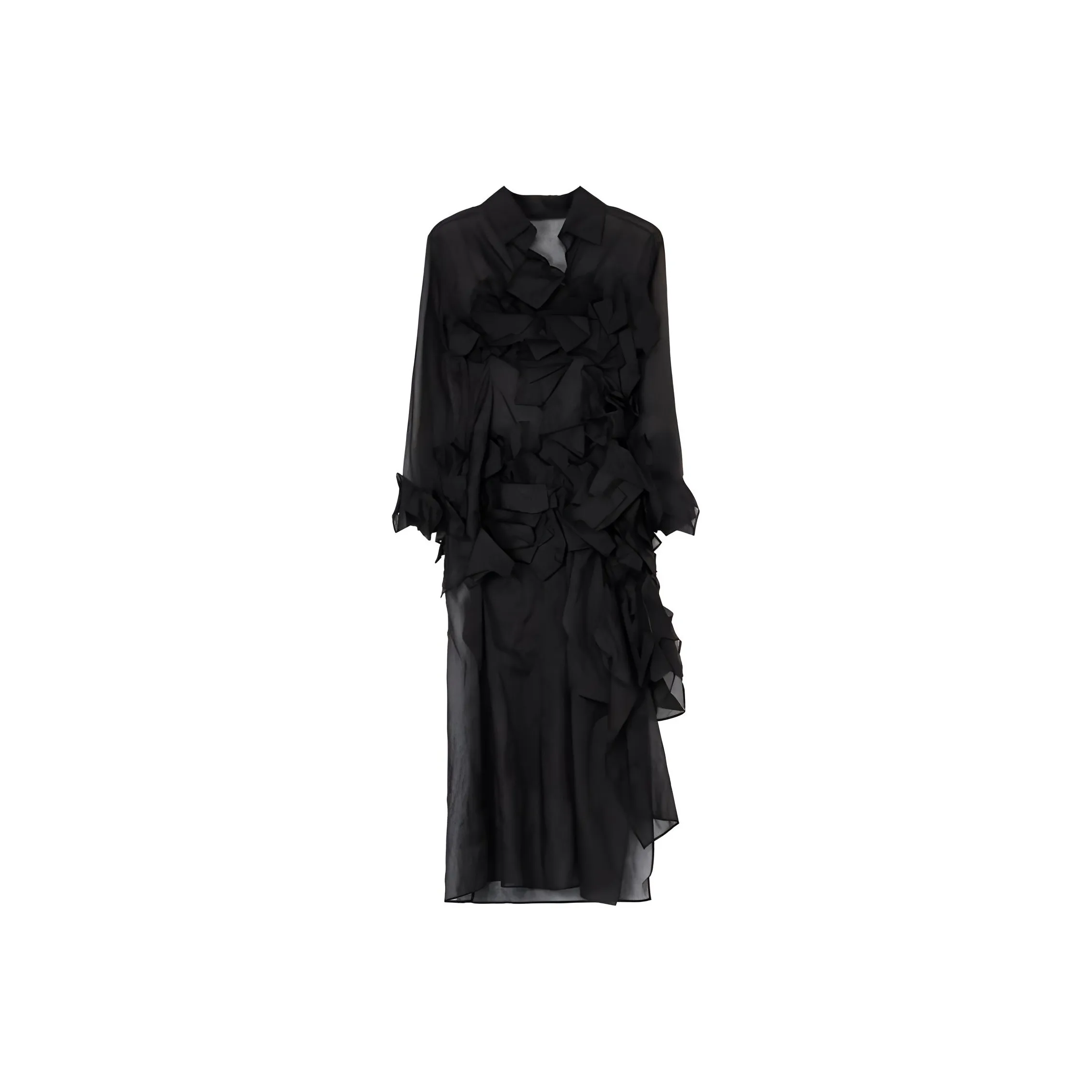 Yohji Yamamoto Long Sleeved Dresses Women's Black