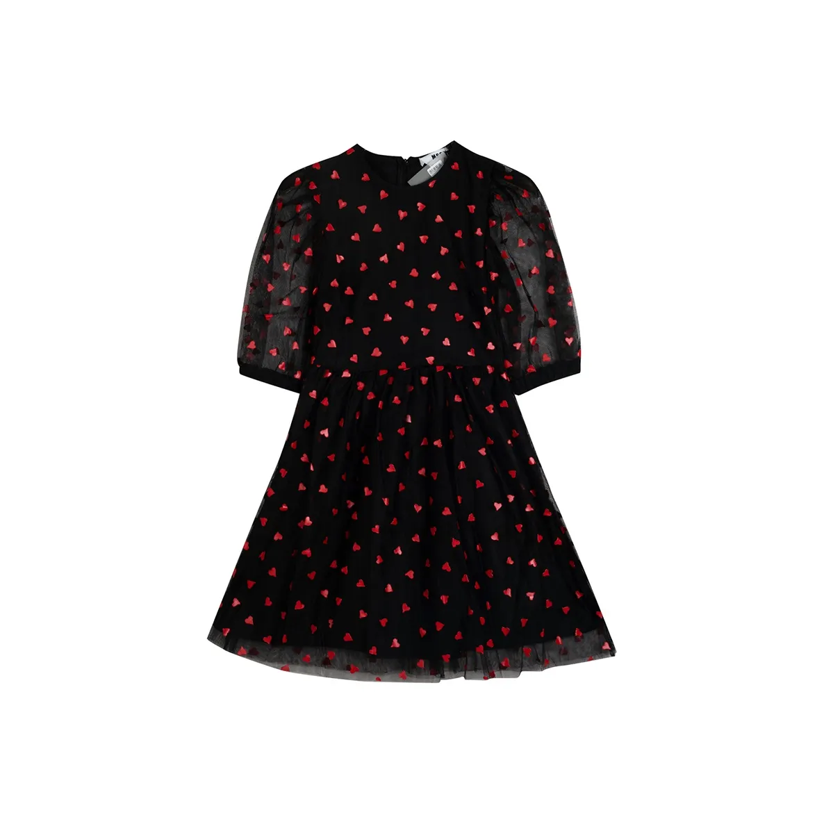 MSGM Короткий рукав Платье Женское Черное