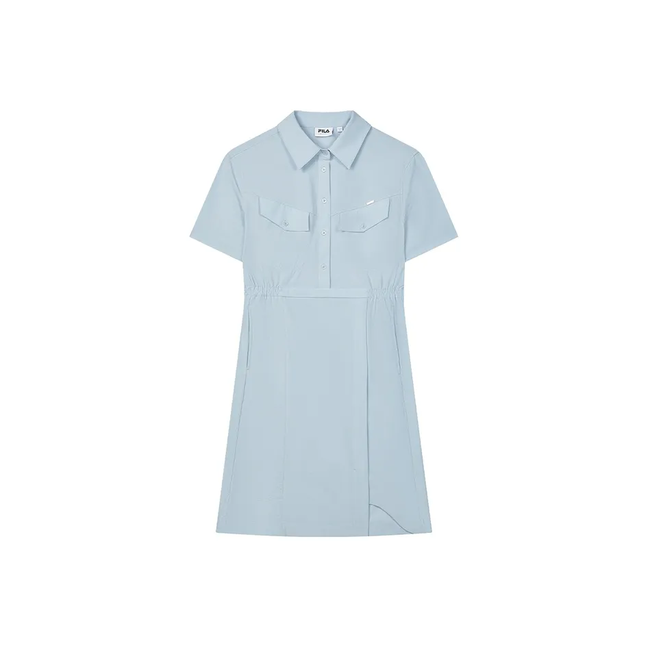 FILA Short Sleeved Dresses Women's Light White Blue