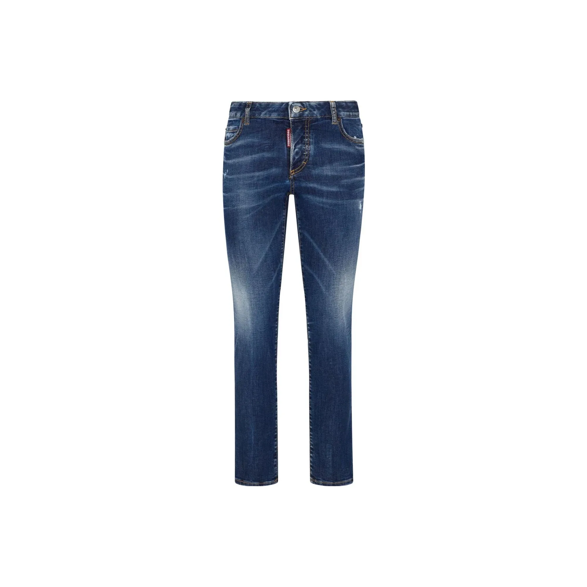 DSQUARED 2 Logo-Patch Faded Slim-Cut Jeans