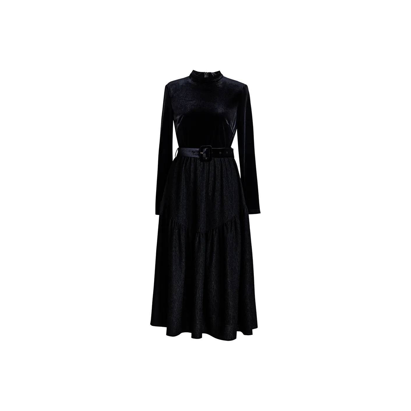 ROEYSHOUSE Длинное платье с длинными рукавами женское черное