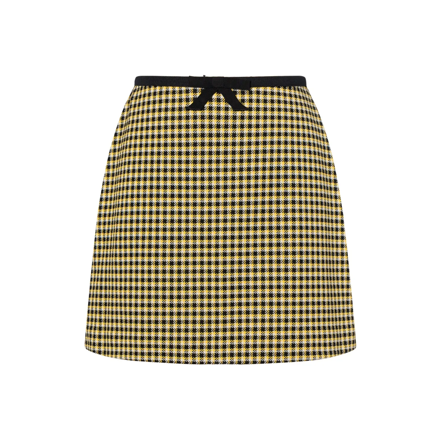 MIU MIU SS21 Повседневные короткие юбки Женские Желтый Черный
