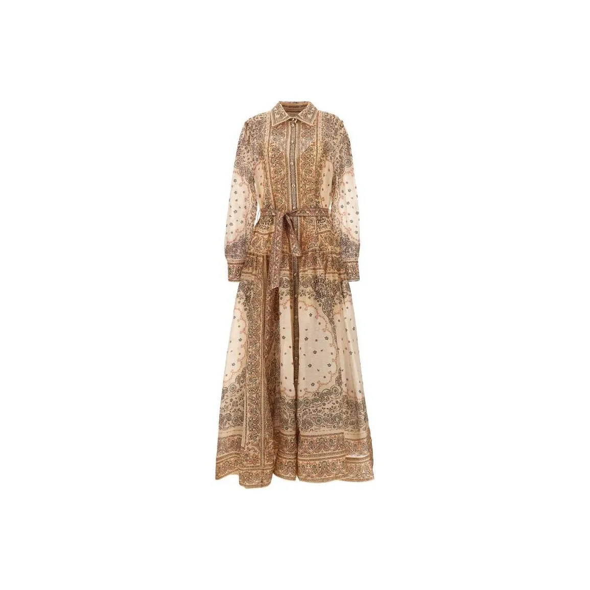 Zimmermann Matchmaker Tied Waist Shirt Dress